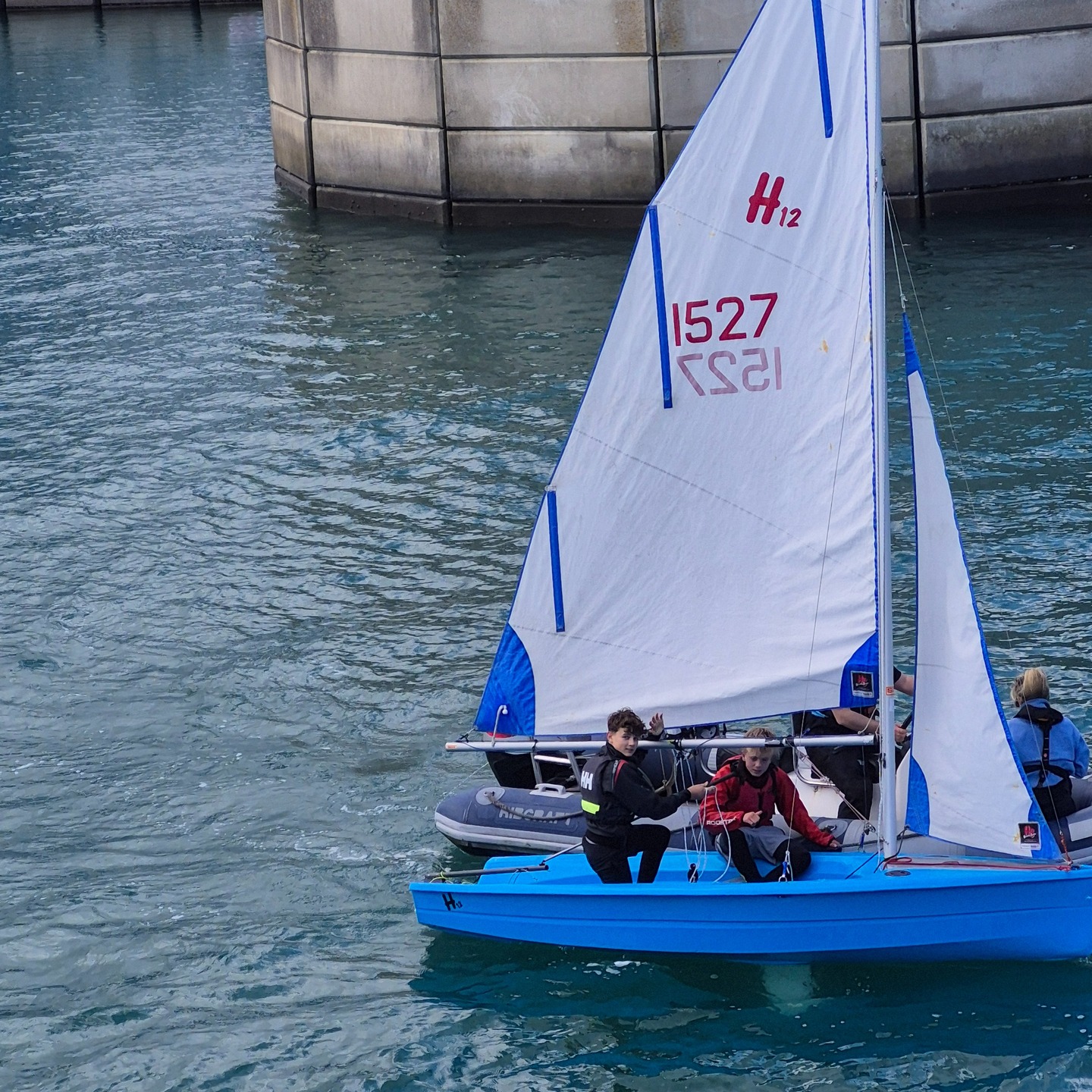 On Wednesday May 6th, St. David's Holy Faith had 5 competitors race in the St. Gerard's Regatta at Greystones Sailing Club on a beautiful sunny day with a steady breeze.
Our two first years in the picture sailing a Hartley are Leo Haughey and Liam Fay. Other school Sailors were Luke Larkin along with Coen and Zach O'Reilly ⛵️