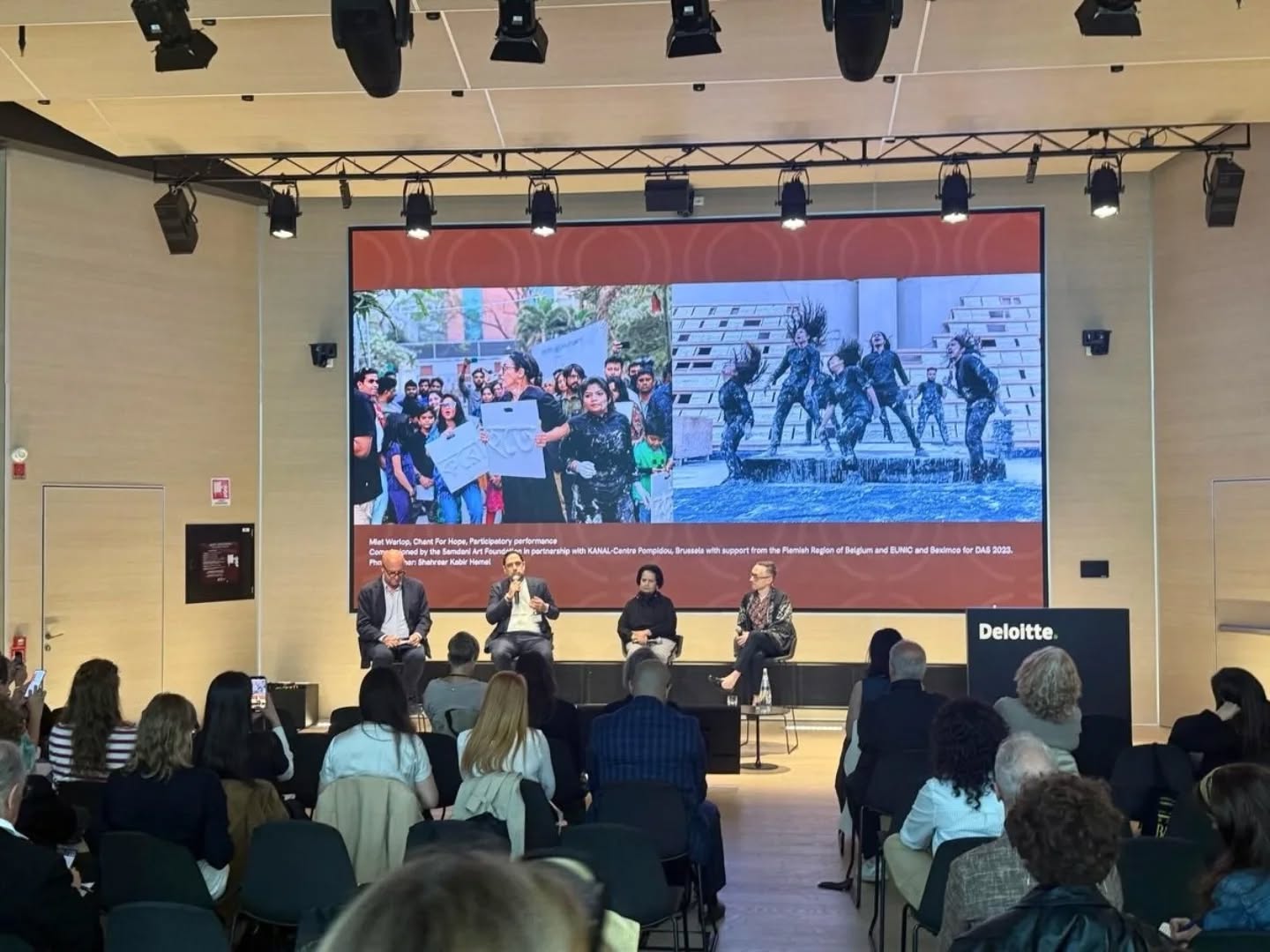 Our Co-Founder, Rajeeb Samdani, recently spoke at the IKT Symposium 2026: Art Philanthropy — Yesterday, Today, Tomorrow, held on 4th May at Deloitte in Milan, contributing to a global dialogue on the evolving role of philanthropy in the arts.
During the panel, he reflected on his ongoing commitment to supporting artists and expanding public access to their work. Together with our Co-Founder, Nadia Samdani MBE, these efforts have taken shape through the Samdani Art Foundation, the Dhaka Art Summit, and Srihatta: Samdani Art Centre and Sculpture Park, platforms dedicated to advancing contemporary art and architecture from Bangladesh and across South Asia.
Organised by IKT (International Association of Curators of Contemporary Art), the symposium convened leading voices to explore how art philanthropy can shape cultural futures.
#rajeebsamdani #samdaniartfoundation #dhakaartsummit #srihatta