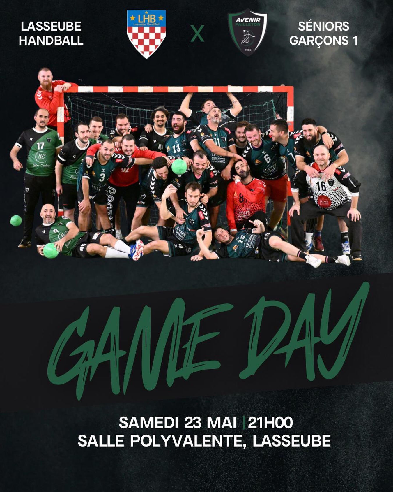 Dernier match pour nos SG1 qui auront sans doute la chance de jouer la montée, on espère donc une victoire pour eux 💚🤍