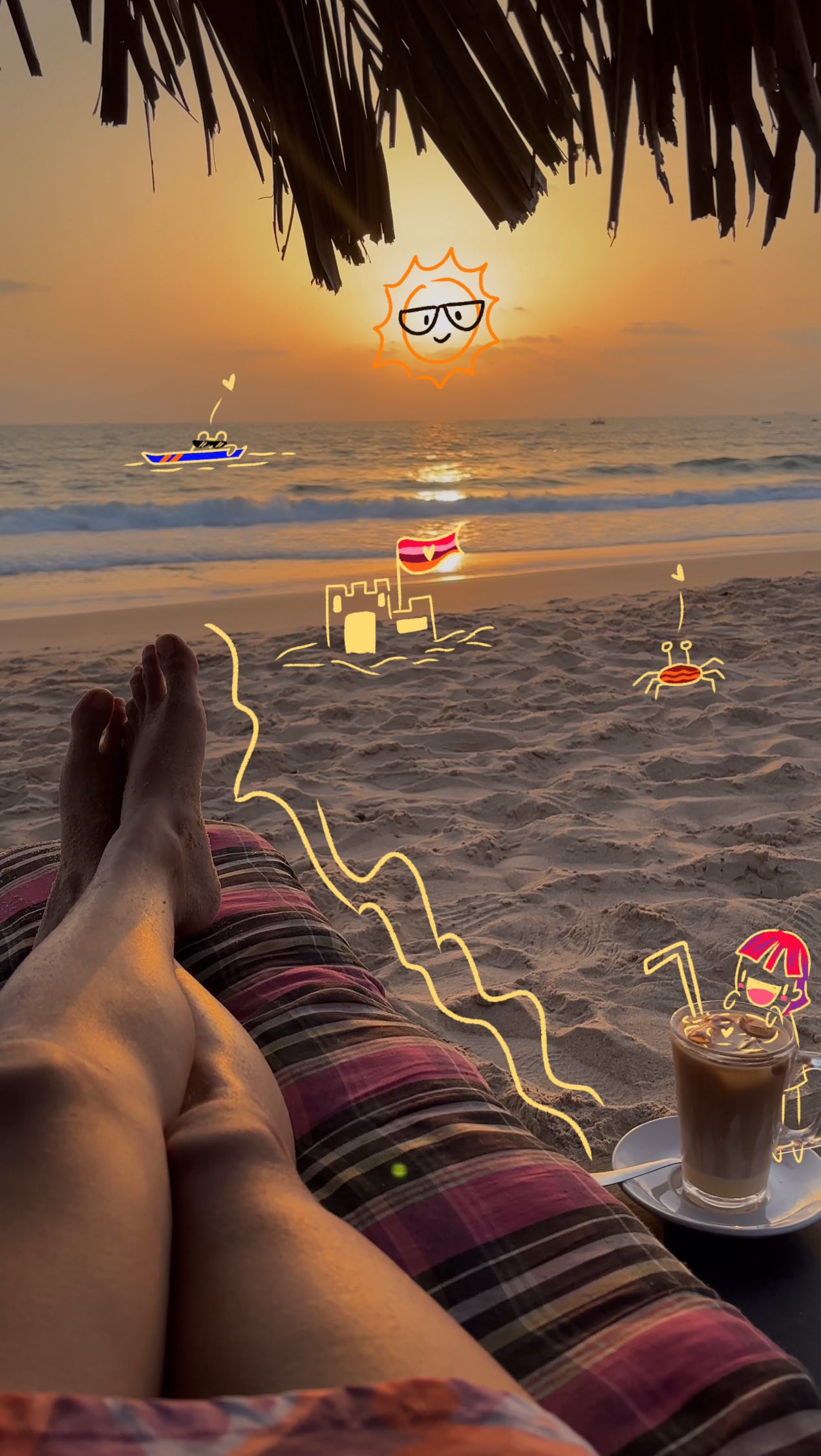 okay so firstly, breathe. no seriously, BREATHE. now, the game - take 2 minutes to make up a story about the characters you see on the beach 🤭♥️ can’t wait to read all the fun comments! don’t hold yourself back - just put a batshit crazy comment 🙂↔️ (as long as it’s respectful ofc)
.
hi, I’m anjali, a full time illustrator and visual designer.
this is a fun illustration i made tonight. throughout the day I was feeling far toooo overwhelmed and stressed out cause life gets in your way, finally i cut myself some slack and headed to the beach (the ocean always has a way to slow you down 🥹), and my favourite activity to do at the beach, apart from playing kabaddi with the sea ofcourse, is to sit down and observe humans and floofs and birds and insects while making stories about them in my head - it’s SO FASCINATING AND FUN. I came back and drew this to put up a lil drawing here, so that you can do the same - virtually or preferably in real life :”)♥️
tell me if at all you end up doing this in real life hehe
.
#breathe #busy #brighton