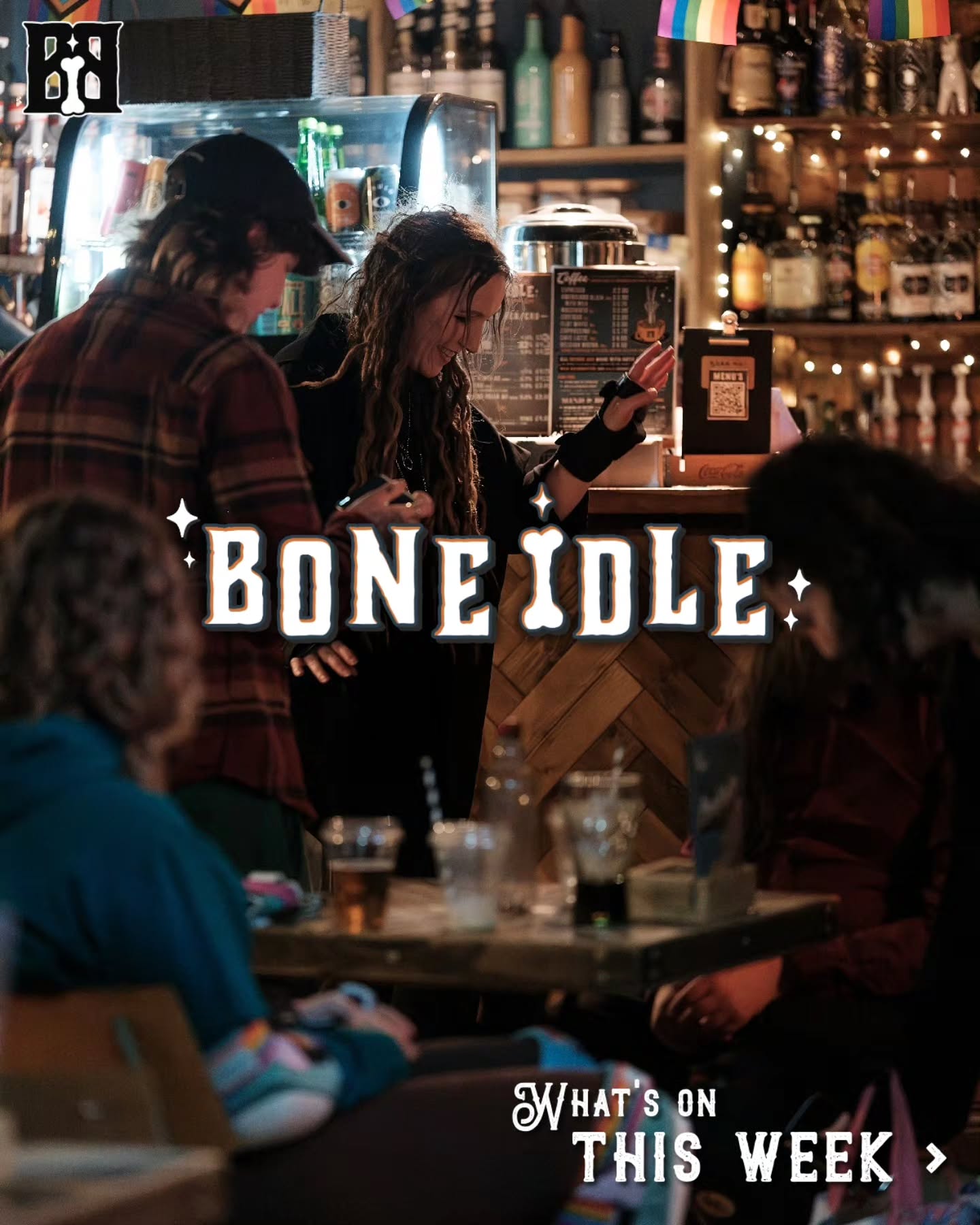 What's on this week @boneidlelounge
🛼 Mon 4th - Skate Social (6-9pm)
Roll through, meet fellow skates, practice your tricks.
🎧 Tue 5th - Record Club: BLOOM (7-10pm)
Bring your vinyl to fit this month's theme, maybe you'll discover something new!
🎮 Thur 7th - Side Quest Social (6-10pm)
Consoles, card or board games, low-pressure night to sit back with a drink and chill out.
☕ Fri 8th - Grunge & Grind (6–10pm)
Alt rock all night + coffee-based cocktails & offers.
