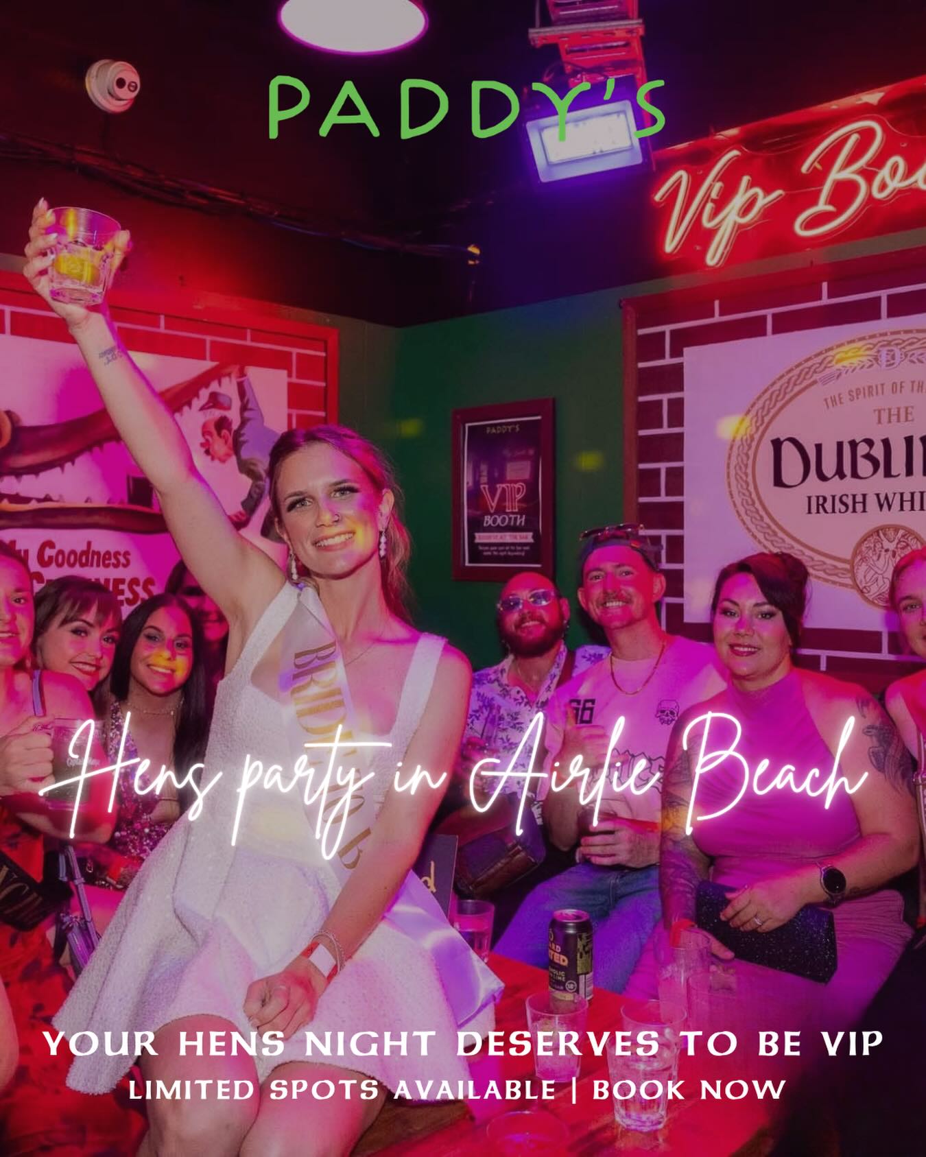 Your hens night deserves to be VIP ๐๐ฅ
Paddys is the ultimate hens night destination in Airlie Beach!
Whether youโre after a big night out or just want to make your bestie feel special, weโve got you covered
Limited spots available, donโt miss out
Link is in bio to book!
#PaddysAirlie #VIPBooth #HensNight #AirlieBeach #WhitsundaysNightlife BookNow