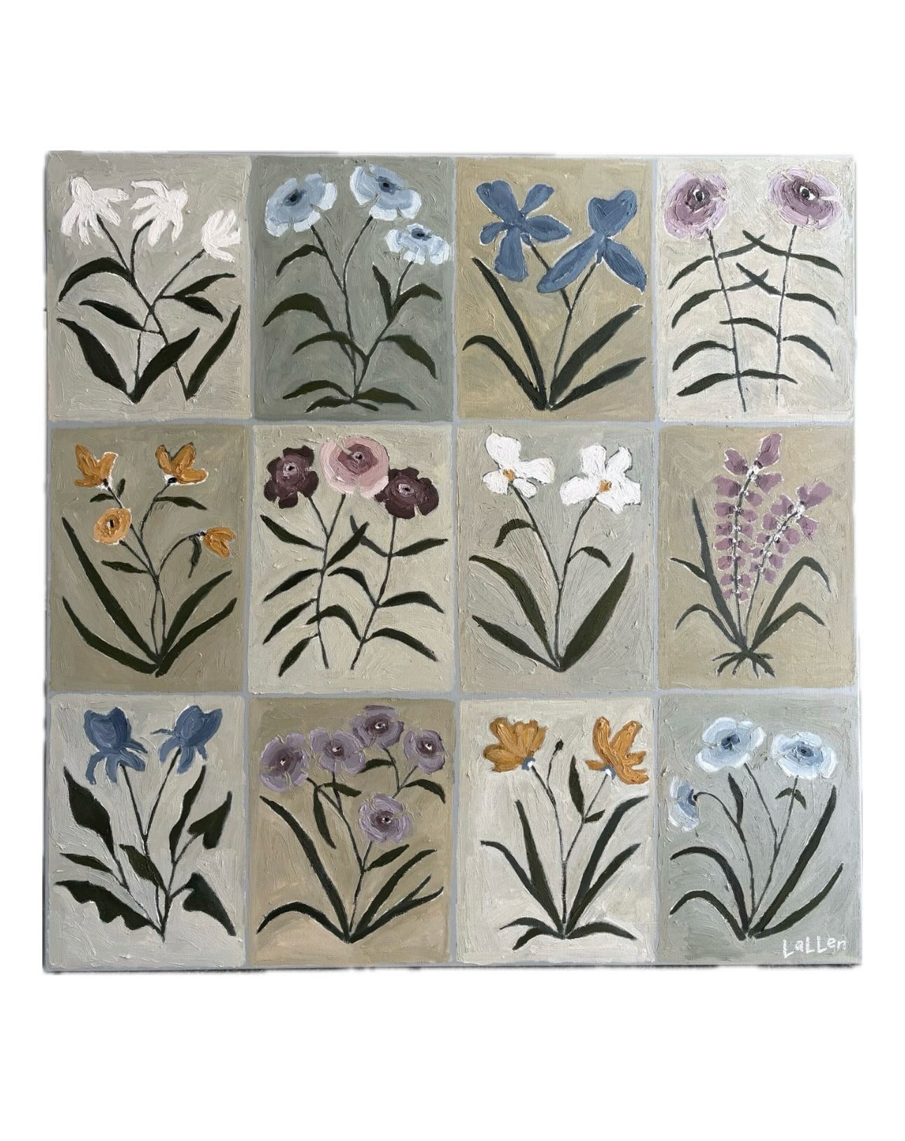 This painting has been living rent free in my head ever since I was working on a commission when the collector was going back-and-forth on what floral she wanted - I thought why not have them all?
Meadow Patchwork
36" x 36"
Oil on Canvas
Dm for info
website coming very soon!