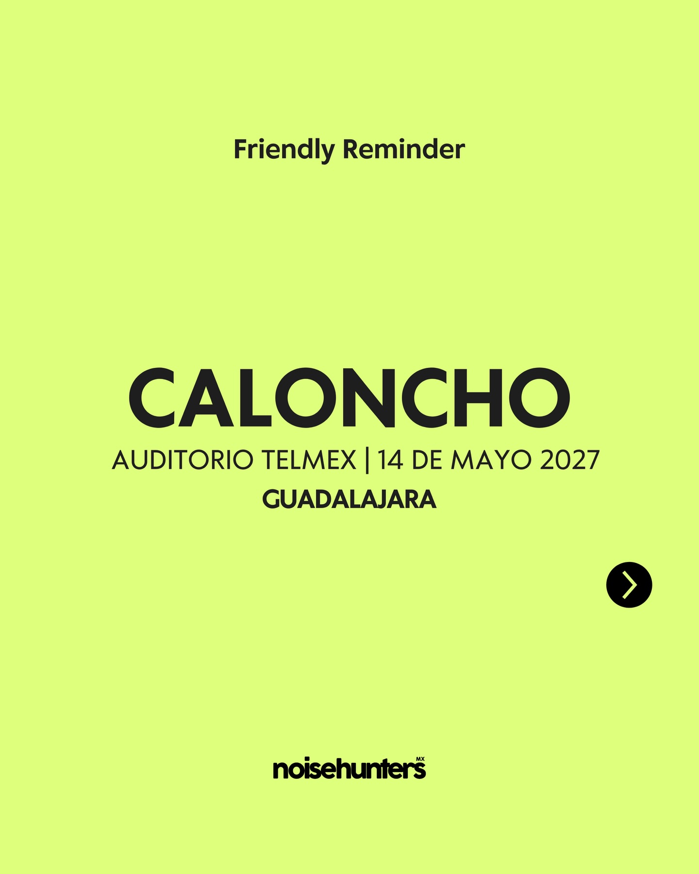 ✨ Friendly Reminder:
Estamos a una semana para que Caloncho ( @elcaloncho ) llegue con su buena vibra al @auditoriotelmex acompañado de @malaiikaoficial como artista invitada. ✨
14 de mayo en el Auditorio Telmex | GDL
🎟️ Consigue tus boletos a través de Ticketmaster.
Presentado por @acto.live
✨ / @backstage.press
#conciertos #guadalajara #caloncho #auditoriotelemex