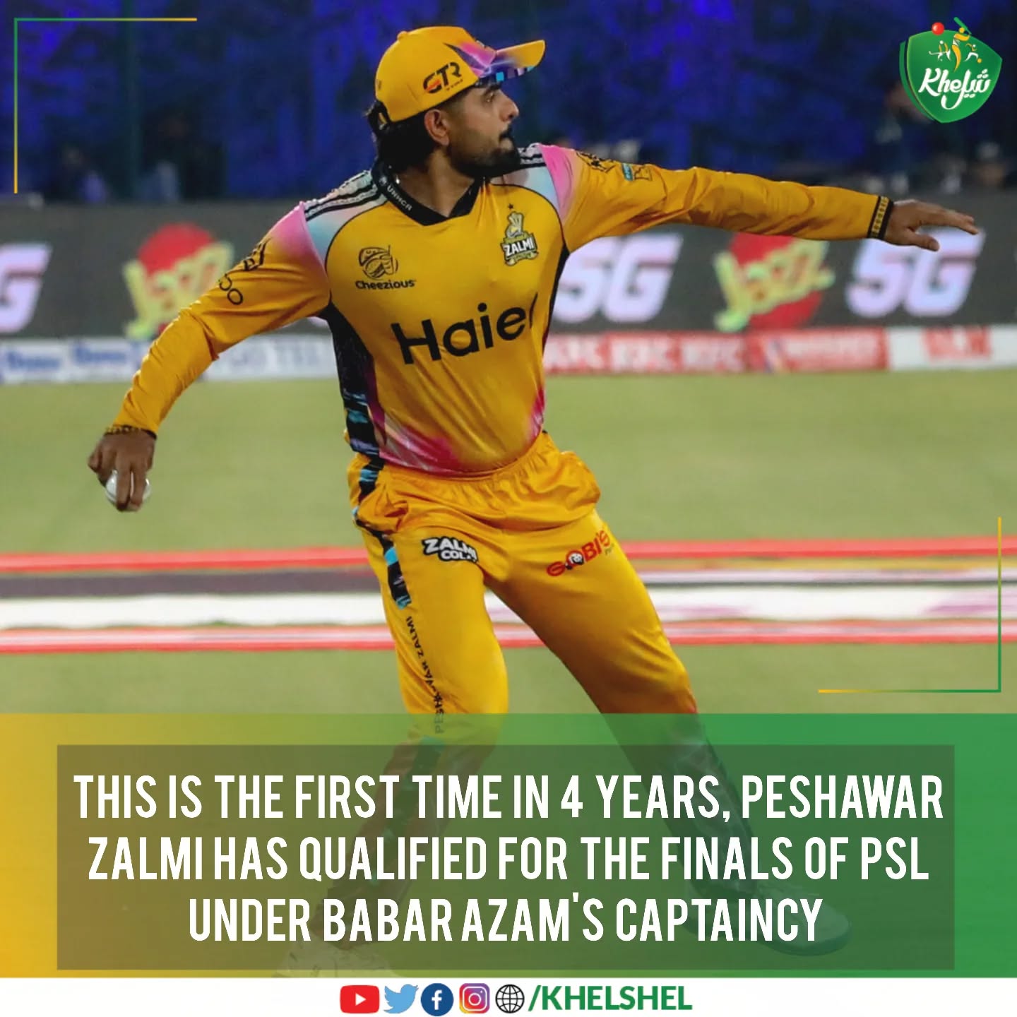 The drought is over! Babar Azam leads Peshawar Zalmi to their first PSL Final in four years. The Zalmi fans have been waiting for this moment—it's time to bring the trophy home! 💛🏆
#Cricket | #Pakistan | #BabarAzam | #PSL11 | #PeshawarZalmi