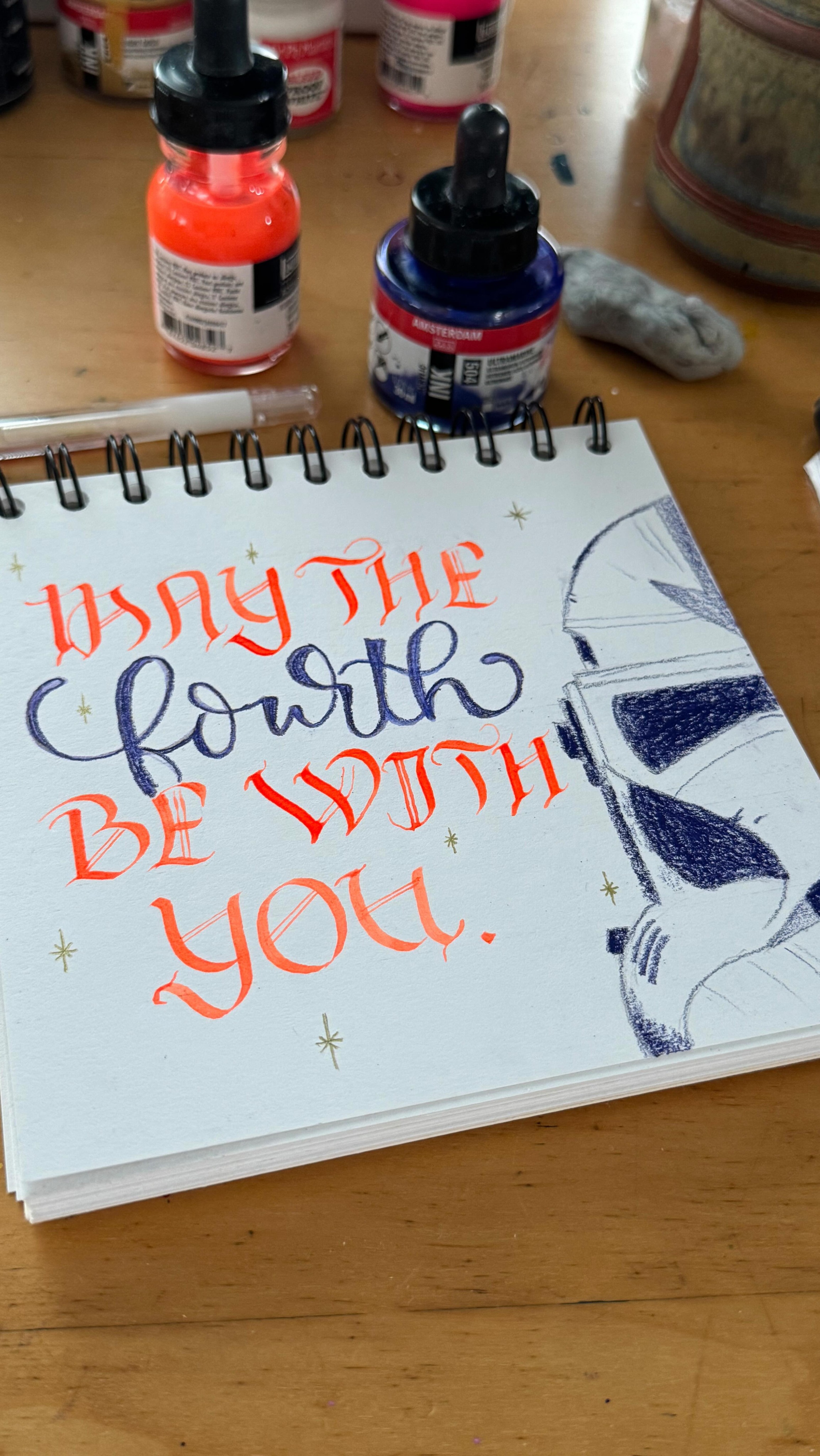 ☀️ Jedes Jahr gern wieder 😆😆😆 🚀
#maythefourth #maythefouthbewithyou #starwarslettering
Kalligraphie | Illustration | Lettering | Schriftkunst | Auftragsarbeiten | Kreative Feiern & Workshops | Hannover
KALLIGRAPHIE
STAR WARS
LETTERING
