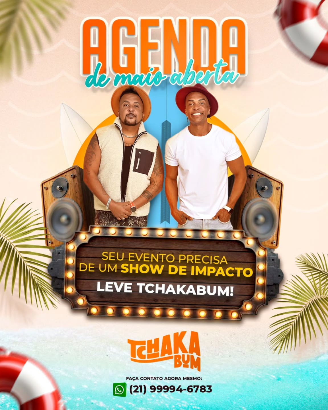 Seu evento precisa disso 🔥👇
Energia, nostalgia e um show que ninguém esquece.
Agenda de maio aberta.
#Tchakabum #ContrateShow #AgendaAberta #EventoPerfeito #ShowAoVivo Axé Festa Impacto