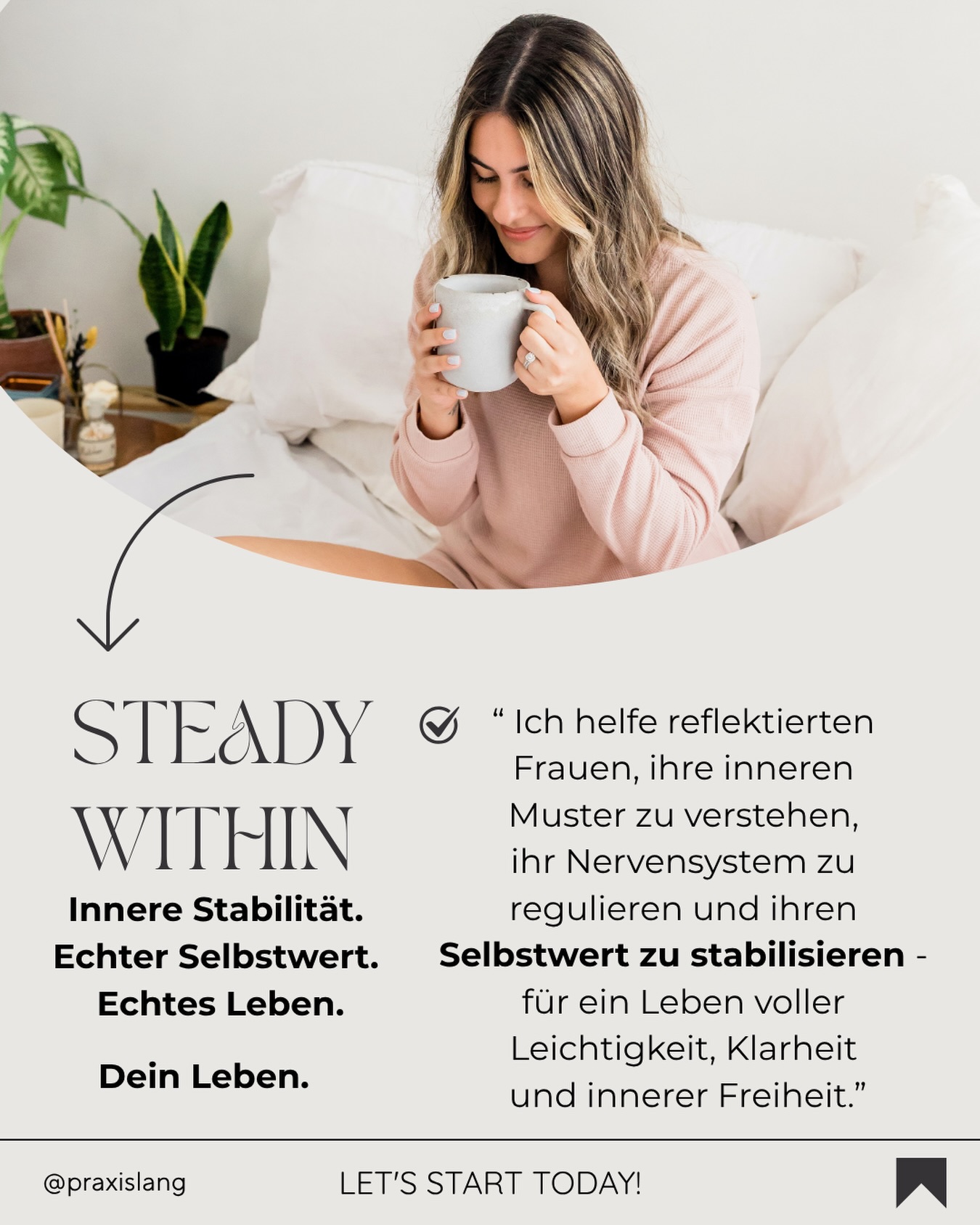 Innerlich stabil statt ständig im Selbstzweifel? ✨
STEADY WITHIN ist für Frauen, die verstehen wollen, warum sie sich trotz Reflexion innerlich oft unsicher fühlen - und das endlich verändern möchten.
Die Warteliste ist geöffnet. Link in Bio.
Oder schreib gern STEADY per DM. 👑🫶
#selbstwertstärken #grenzensetzen #psychologie #selbstliebestärken #innereskindstärken