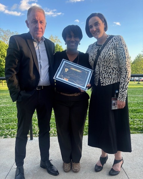 What an incredible evening at the 10th Anniversary CARE Awards! 🌟
Ms. De Lena Scales was honored as a distinguished “Guest of Honor” at the 10th Anniversary CARE Awards for her outstanding dedication to our community. The event was hosted by the Columbus CARE Coalition during Trauma Informed Awareness Week at the Wolfe Park Shelter house in Columbus last week.
Thank you, De Lena, for your continued service, resilience and passion for making Columbus a safer, more connected place!
The evening was a beautiful celebration of community and milestones. Let’s continue to uplift and support one another.
Photo: The Department of Neighborhoods' Davide Hooie, De Lena P. Scales and Rebecca Deeds.
#CAREAwards #TraumaInformedAwarenessWeek #RootedInResilience #ColumbusCARECoalition #CommunityHeroes #ColumbusOH #MentalHealthAwareness #Neighborly