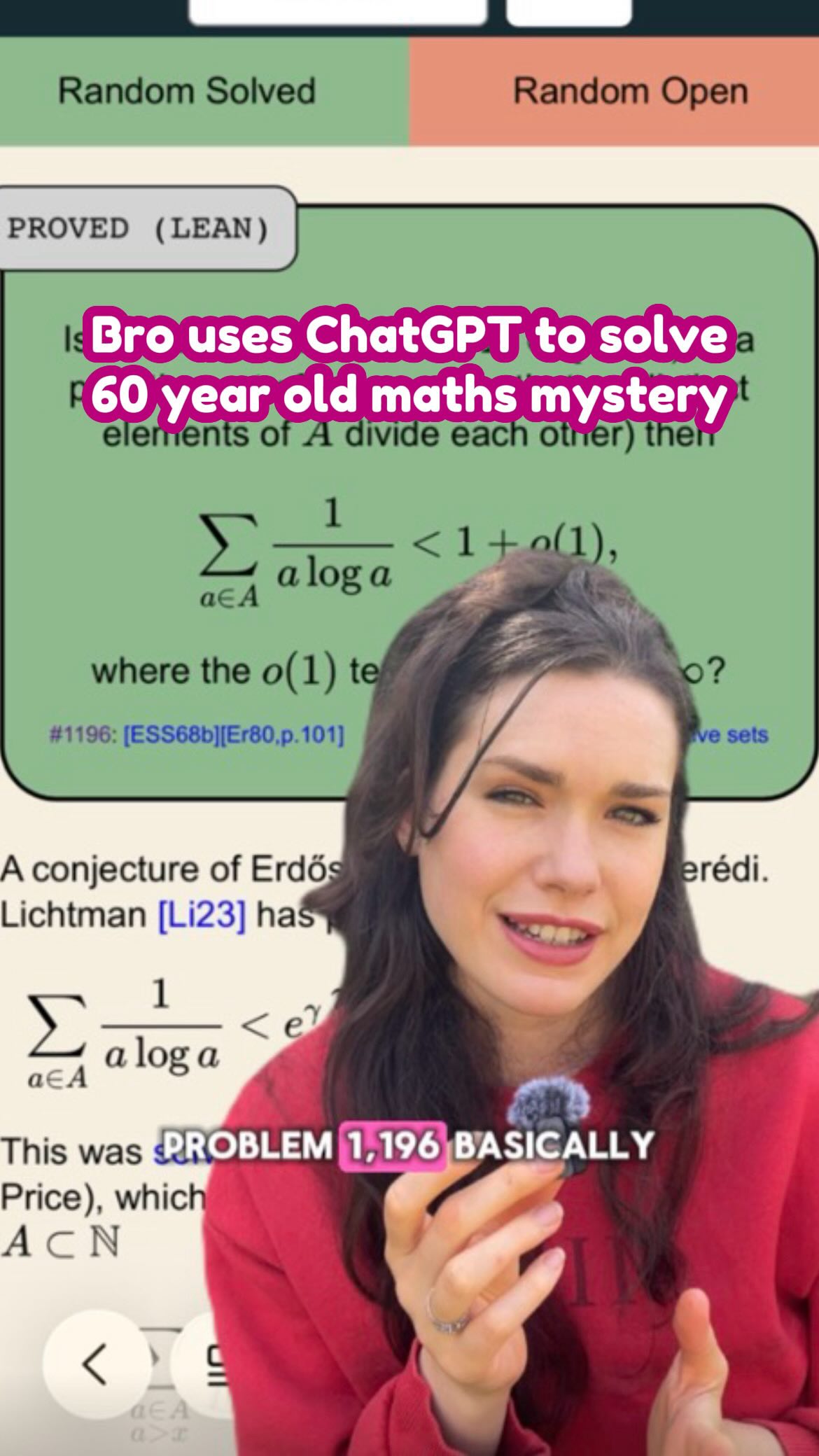 A 23 year old with no advanced maths training just used ChatGPT to solve a maths problem thatās stumped mathematicians for 60 years.
In April, Liam Price shared a proof on X to Erdos Problem 1196 that heād found thanks to a single prompt to ChatGPT. Now, world leading mathematicians have refined this proof and used the chatbotās methods to solve several other elusive problems in the series.
This is a great example of how humans and AI can work together to find new ways of looking at unsolved problems. What do you think of this story?
#ainews #chatgpt #sciencenews #maths #technews