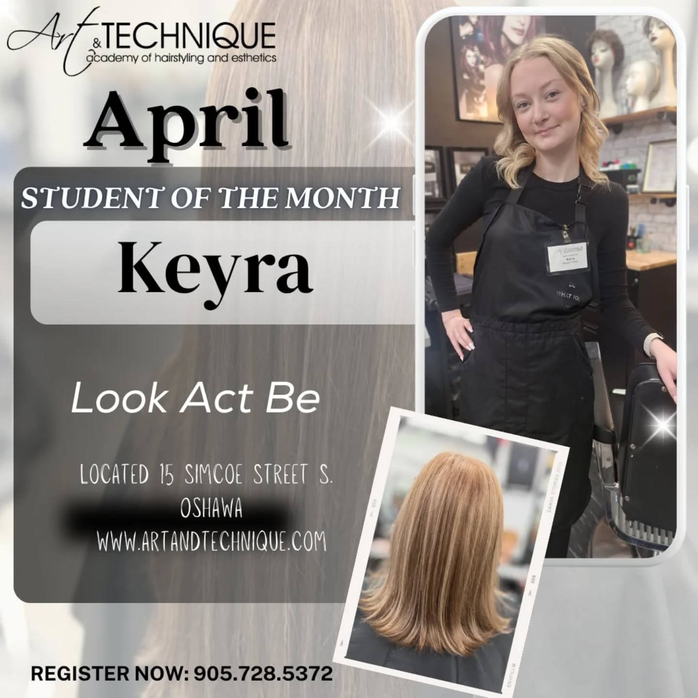 Keyra takes the spotlight as Art & Technique’s Student of the Month for April 🎉👏
Congratulations, Keyra— your hard work, dedication, and passion for hairstyling truly shines. ⭐️
#StudentOfTheMonth #ArtAndTechniqueAcademy #HairStudents #FutureStylist #HairstylistLife
@hairbykeyra_