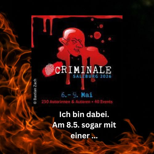 CRIMINALE, das Branchentreff der KriminalautorInnen, diesmal in SALZBURG!
Von 6. bis 9. Mai 2026.
Zum dritten Mal in Österreich.
Das Extrazuckerl für mich - und für euch: Am 8. Mai darf ich in Seekirchen mit meinem geschätzten Kollegen Herbert Dutzler eine Lesung halten:
Premierenlesung
Mina Albich & Herbert Dutzler
Anthologie "Mord und Mozartkugel"
Freitag, 08. Mai 2026 / 20:00 Uhr
Kulturbox
Anton-Windhager-Straße 7
5201 Seekirchen am Wallersee
Ned schlecht.
@syndikat.kriminalliteratur
@herbertdutzler
#criminale2026
#seekirchen