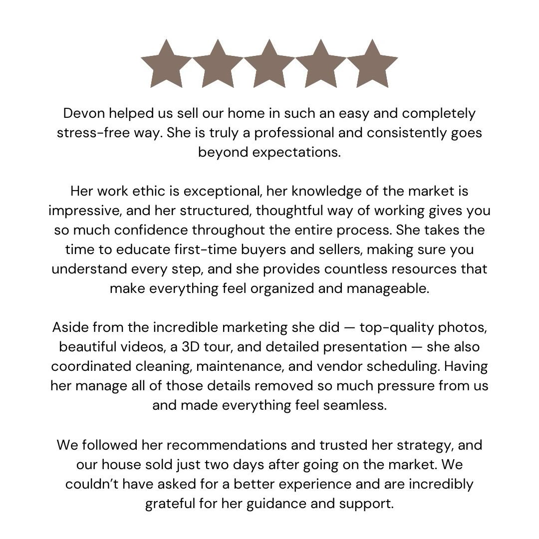 Happy sellers hallelujah
As always, so grateful for their trust and to be able to guide them through the process to make it as seamless and stressful as possible-free as possible.
