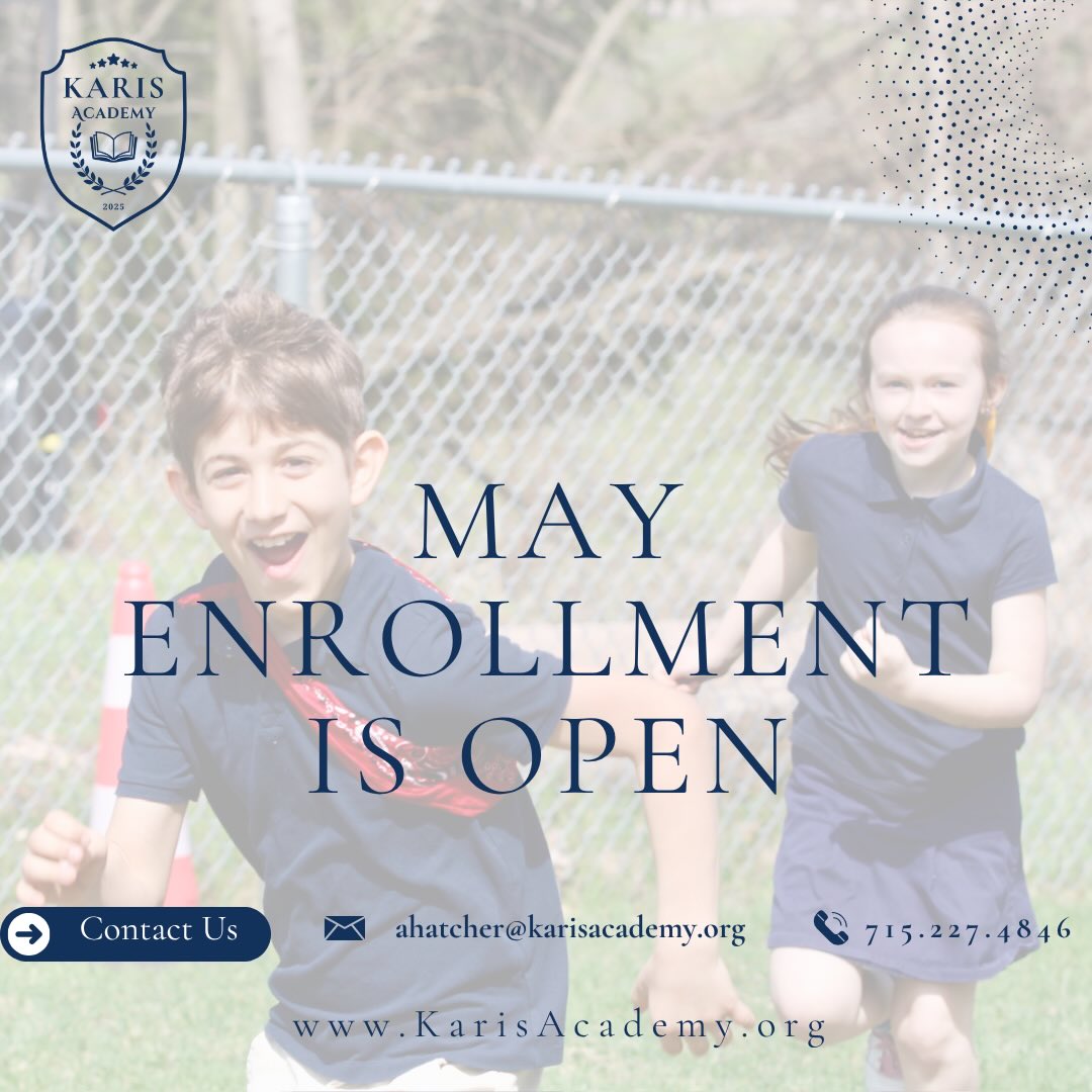 Enrollment is open May 1–20 for Karis through the Choice Program!
If you’re exploring a private, classical, Christian education for your child, we’d love to connect with you. Reach out today to learn more about what makes Karis a unique place to grow and learn.