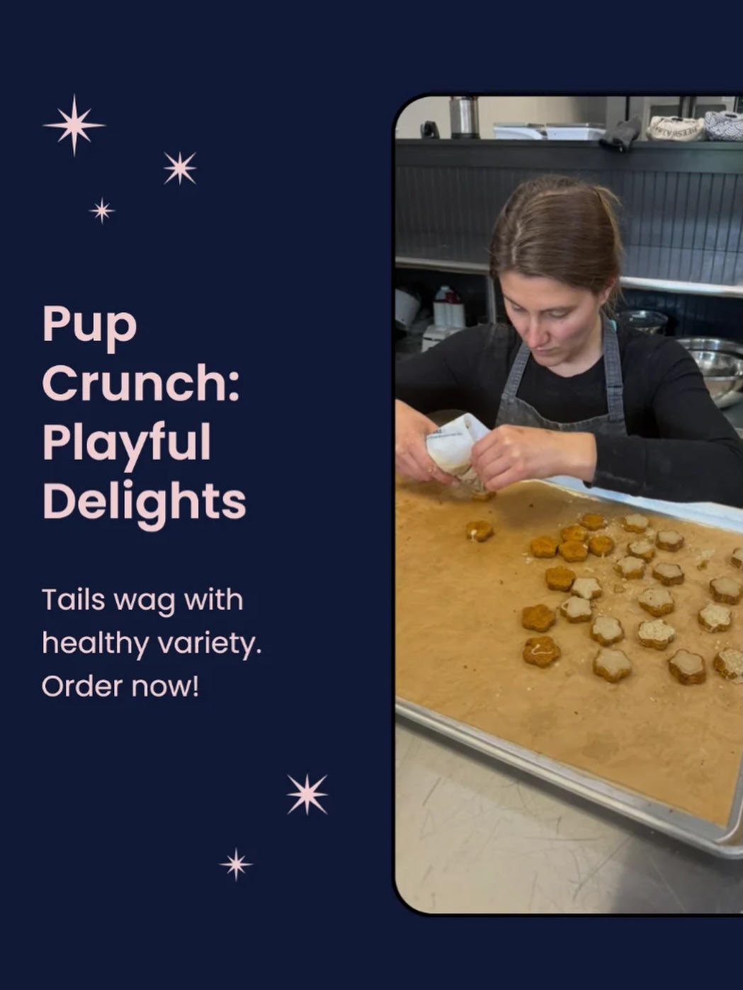 Big news: we’re upping the dog treat game 🐾✨ New recipes are in development — bolder flavors, exciting textures, and nutrition-forward ingredients designed to #ExtendTheirStay by keeping tails wagging longer. Ready for crunchy, chewy, and drool-worthy? Tell us what flavor your pup would love most! 🐶💛