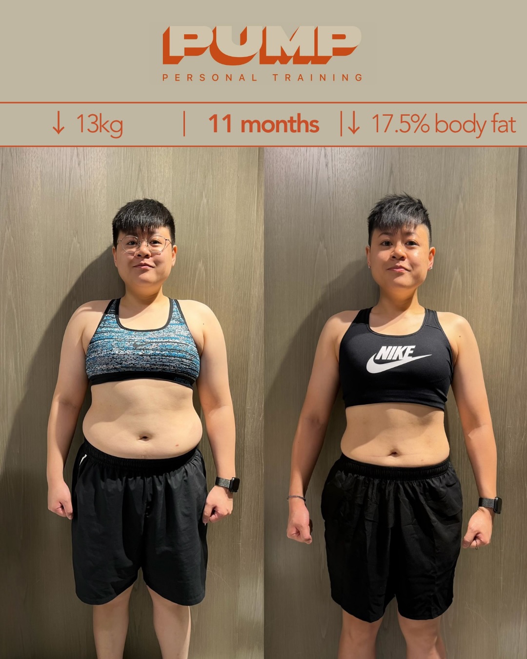 360° Transformation 🔄
拒絕盲目捱餓,專注雕塑線條。Natalie 用 11 個月嘅旅程向大家證明,想擁有理想身形,根本唔需要極端節食,一齊睇下佢 360° 嘅身形轉變:
Stop starving. Start sculpting. Natalie’s 11-month journey proves you don’t need extreme restriction to achieve incredible results. Look at the physical shift across all angles:
🔸 𝗙𝗿𝗼𝗻𝘁 正面 🔸
腹部線條完全重塑,成功搣甩原本鬆軟嘅拜拜肉,換來緊緻、充滿力量感嘅核心肌群。
Her midsection is completely redefined, replacing softness with a tight, confident core.
🔸 𝗕𝗮𝗰𝗸 & 𝗦𝗶𝗱𝗲 背和側面 🔸
成個人企得更加挺拔自信,背部練出清晰嘅肌肉線條,腰圍亦明顯收緊咗。
Her posture is taller, her back is sculpted, and her waistline has visibly tightened.
𝗣𝗨𝗠𝗣 𝗧𝗿𝗮𝗻𝘀𝗳𝗼𝗿𝗺𝗮𝘁𝗶𝗼𝗻
喺平時繁忙嘅文職工作之下,Natalie 係點樣做到㗎?我哋幫佢放棄咗無止境嘅帶氧運動,將重心轉向重量訓練。透過策略性咁調整碳水化合物同脂肪比例,優化日常飲食營養,我哋成功幫佢重新啟動代謝引擎,最終打破困擾良久嘅平台期!
How did she do it while managing a busy work schedule? We ditched the endless cardio and focused on weight training. By optimizing her nutrition with strategic carbs and fats , we kickstarted her metabolism and finally broke her long plateau.
𝗔𝗖𝗧 𝗡𝗢𝗪 立即行動
你準備好跳出「節食」嘅無底洞,開始真正嘅 Transformation 未?立即點擊 Bio 連結,預約 PUMP 嘅免費諮詢,由今日起為你制定專屬方案!
Ready to stop dieting and start transforming? Hit the link in our bio to book your free consultation at PUMP!