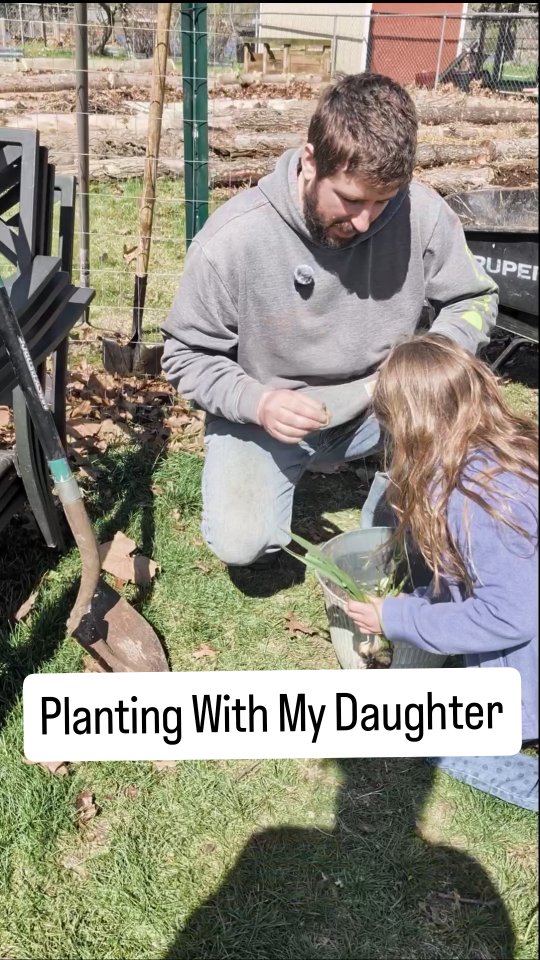 She asked if she could help.
That was the whole thing. No lesson, no plan, no "let me show you how." Just her hands in the dirt, deciding where the plant goes, patting it down like she'd done it a hundred times.
These are the moments I'll remember. Her, choosing to be next to me doing whatever I'm doing.
Say yes when they ask. They won't ask forever.
#girldad #gardening #homesteadkids #backyardgarden