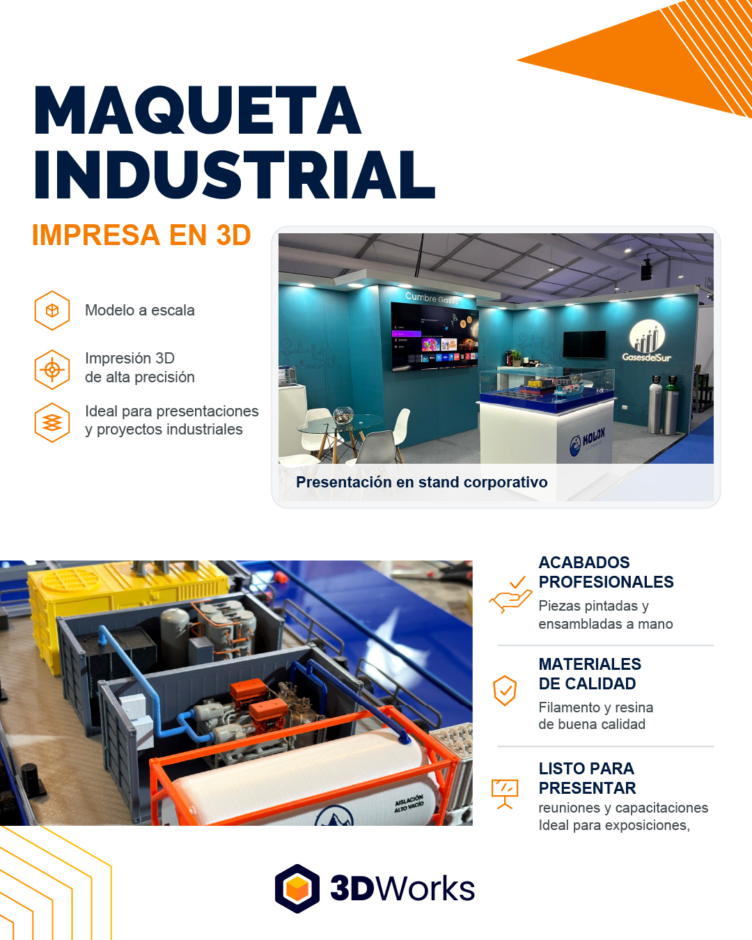 Uno de nuestros mejores proyectos para CumbreGases, una empresa que confió en nosotros y realizó su maqueta industrial a escala, con materiales como PLA y Resina alta definición para detalles ¿te gustó el resultado?
👉 puedes enviarnos un mensaje a contacto@3dworks.cl y consulta por tu proyecto