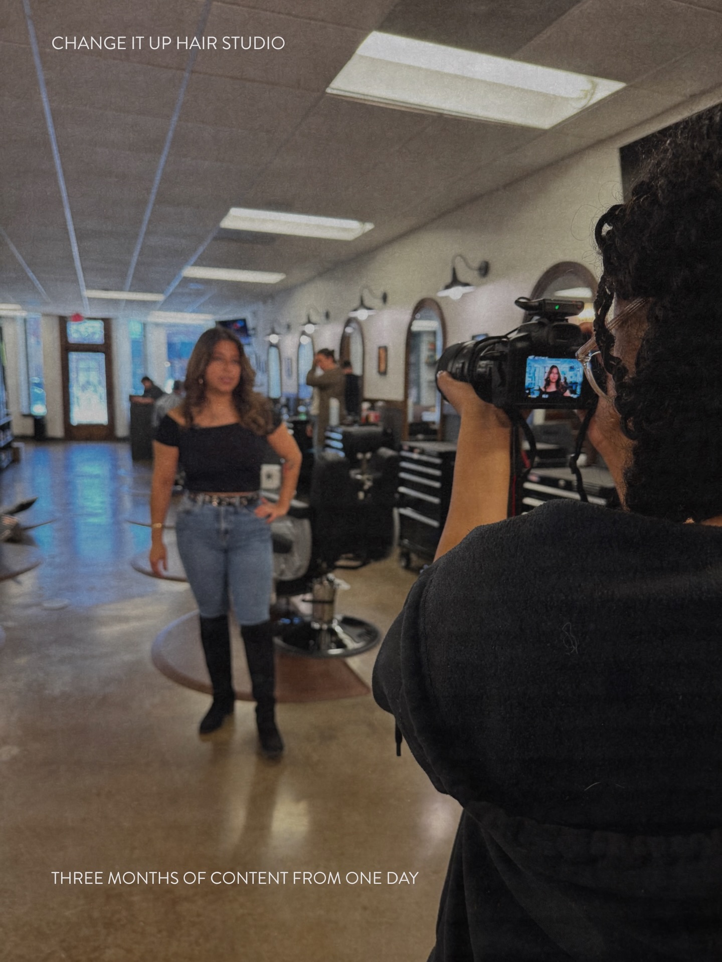 One production day at Change It Up Hair Studio. Three months of content ready to post.
We showed up with a shot list built around Christian’s business calendar. Photography and video captured in a few hours. A content library she can pull from for the next quarter without scrambling between client appointments.
Her clients expect consistency. Her marketing should deliver the same.
This is how luxury service businesses handle content when they’re ready to stop figuring it out between everything else.
Visually Different Creative Agency | Dallas, TX | Brand + Content for Luxury Service Businesses
