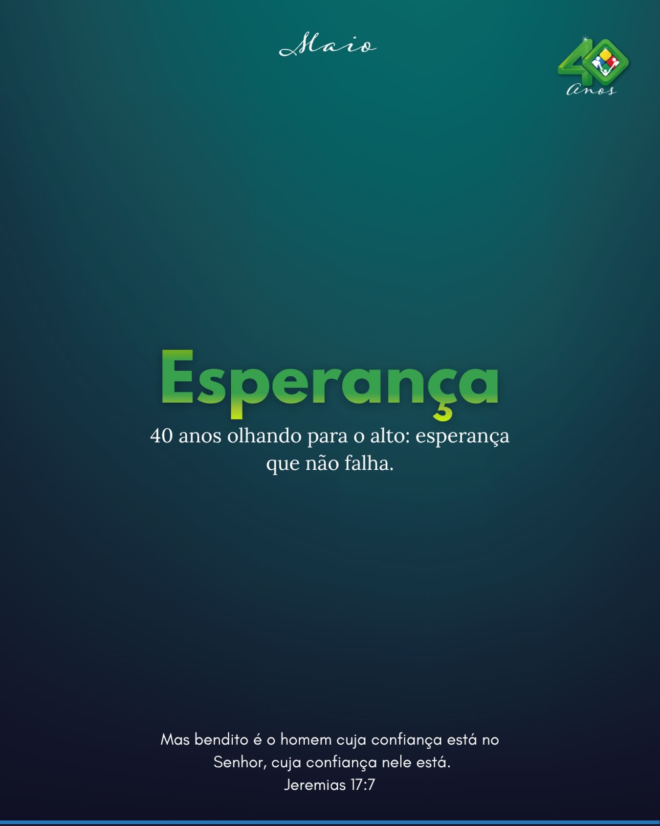 Muitas vezes, a esperança é confundida com um simples otimismo. No entanto, para o cristão, ela é a certeza de que nossa vida e o futuro de nossos filhos não estão à mercê das circunstâncias, mas guardados por Aquele que é fiel.
No dia a dia escolar, essa esperança se traduz em resiliência e propósito. Na Academia Cristã de Boa Viagem, buscamos a excelência acadêmica sabendo que cada descoberta científica ou histórica aponta para a soberania de Deus, dando aos alunos a segurança necessária para enfrentar os desafios do mundo.
Que em maio, possamos renovar nossa confiança na Fonte de toda a sabedoria. Que a Academia Cristã de Boa Viagem siga sendo um solo fértil onde a fé e o conhecimento florescem juntos, edificando famílias e formando corações esperançosos.
#40anosACBV #academiacrista