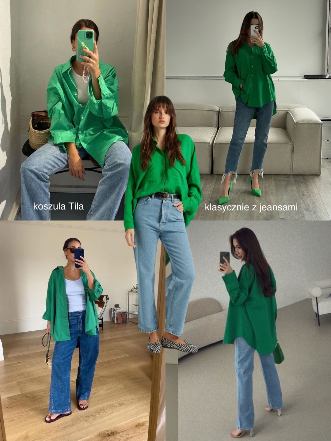 Zielona koszula Tila, jeden kolor, nieskończone możliwości 💚
Nie wiecie z czym ją nosić? Mamy dla Was kilka podpowiedzi:
👖klasycznie z jeansami - to
