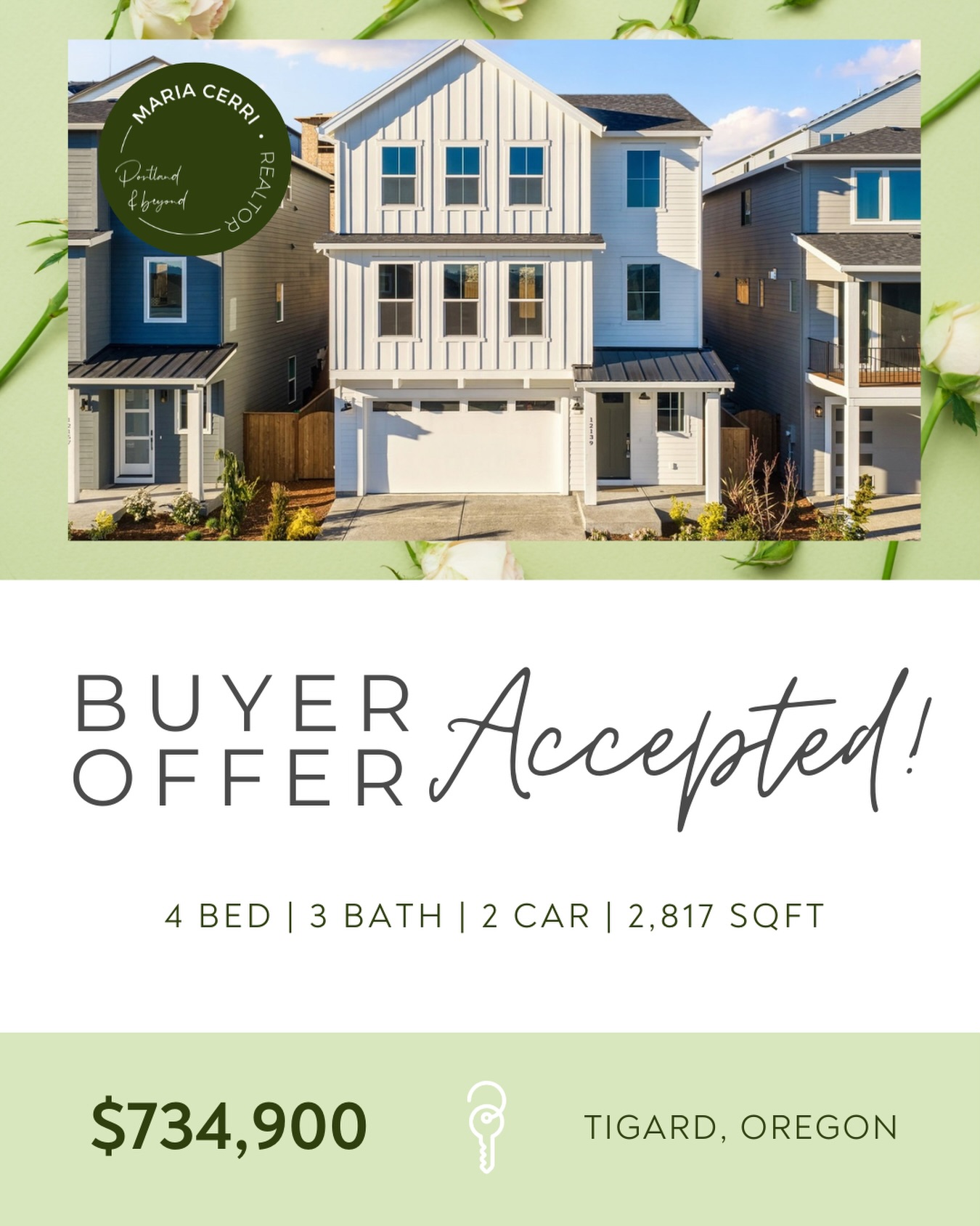 So exciting! 🤩 Our contingent offer was accepted on this Bull Mountain beauty! And we officially launched their home on the market yesterday! 🙌
4 bed 🛏️ │3 bath 🛁 | 2 car 🚗 | 2,817 sqft 📐
📍 12139 SW Turnagain Dr, Tigard, OR, 97224
MLS 676009535
.
.
#bullmountain #tigardhomes #tigardoregon #pdxrealestate #oregonrealestate
