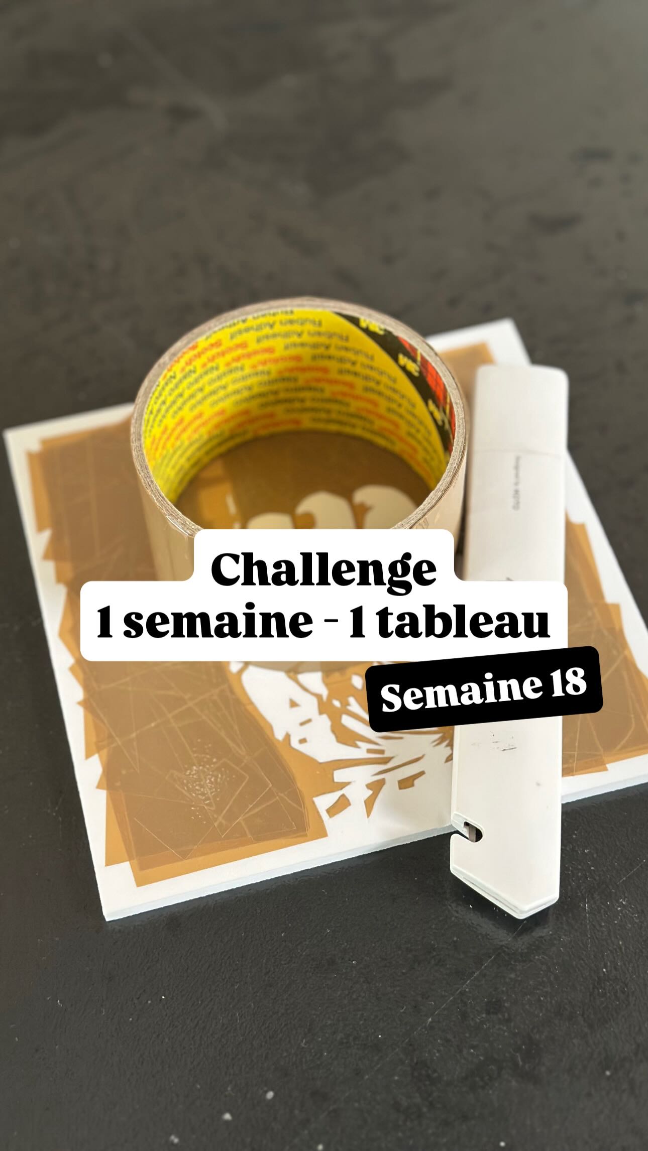 Challenge « 1 semaine - 1 tableau »
SEMAINE 18 - « i »
.
Un mois de mai sous le « signe » de l’amour, du partage, de l’échange…
D’abord le « A »… puis le « i »…
.
#artcontemporain #tapeart #art #collage #scotch