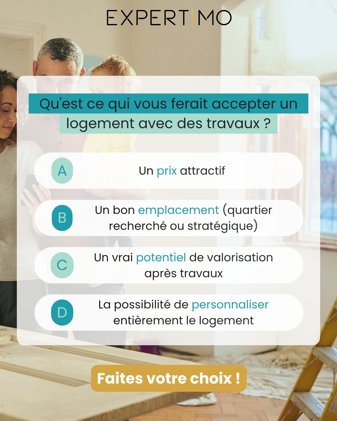 📌 Et si les travaux n’étaient pas un frein… mais une opportunité ?
Un prix intéressant ? Un emplacement parfait ? Ou juste l’envie de créer un bien à votre image ?
🔎 Parce qu’un logement avec travaux, c’est souvent une question de projection… et de coup de cœur potentiel.
💬 Soyons honnêtes : vous seriez plutôt team “clé en main” ou team “je me projette et je rénove” ?
#immobilier #renovation #achatimmobilier #projetimmobilier #expertimo