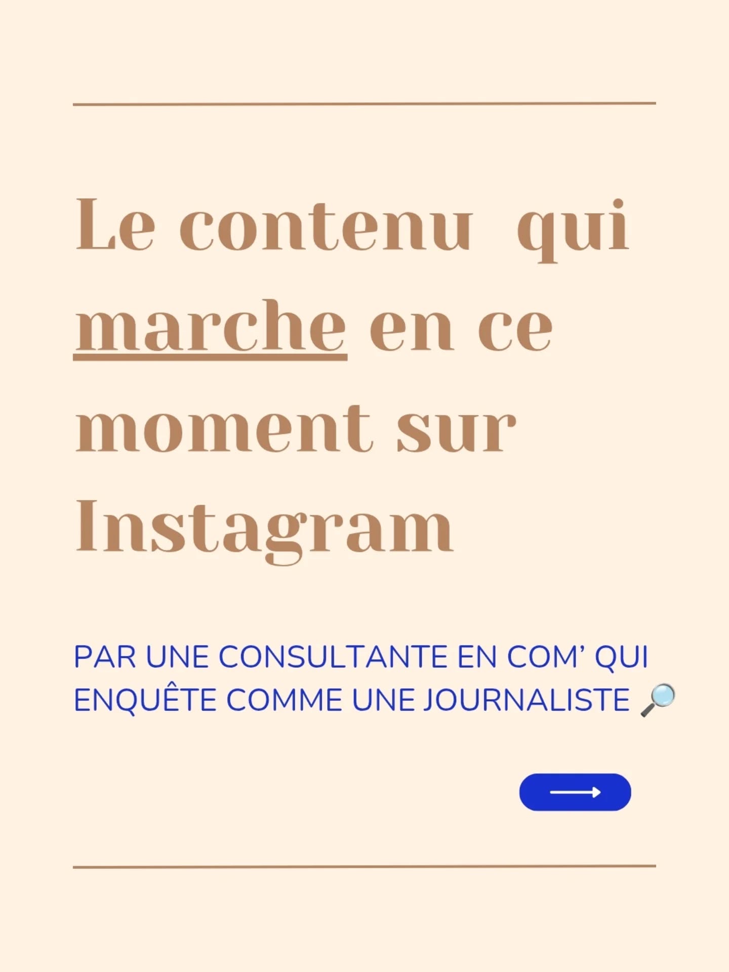 Enregistrements et partages sont les deux métriques de l'algorithme d'Instagram : plus tu en as, plus tes posts sont diffusés 🚀
Quand tu crées un contenu pour te faire connaître et promouvoir ton expertise ou tes produits, demande-toi s'il donne envie d'être enregistré ou partagé 😉
Et si tu sens que tu ne vas pas y arriver seul·e, je t'accompagne ! Comment ? En élaborant une stratégie de contenus 100% personnalisée 🤗 On en cause en DM !
Et toi quel type de contenus tu préfères ?
Stratégie de contenus • Accompagnement réseaux sociaux • Entrepreneuriat rural