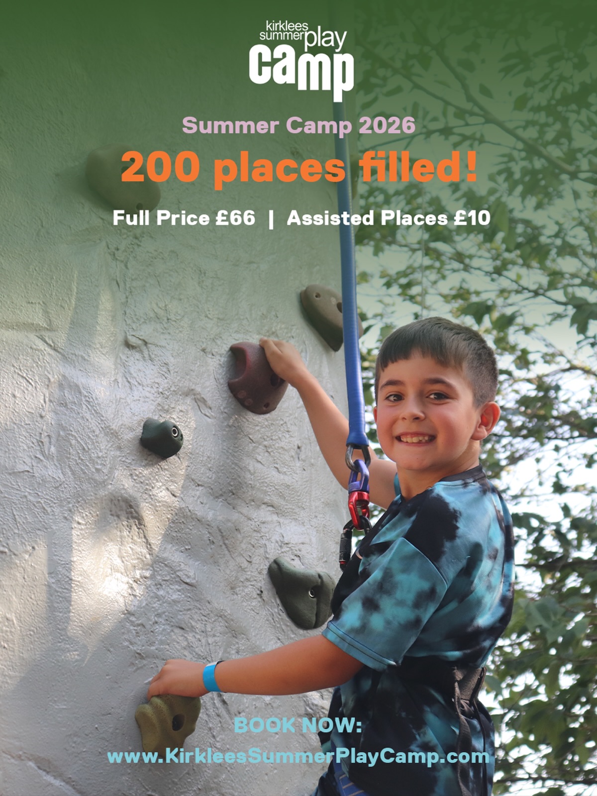 200 places already booked for Summer Camp 2026! ✨⛺
What an amazing response so far - we’ve now hit 200 bookings for this summer and we can’t wait to welcome you all to camp 🙌
If you’re still planning to join us, don’t leave it too long as spaces are filling quickly 👀
📍 Near Woolley Edge, West Yorkshire
🚌 Bus collection from Huddersfield, Dewsbury & Woolley Edge Services
👧 For children in Years 4–7
💷 Full price: £66 | Assisted places: £10
🏕 Six 4-day residential camps to choose from
👉 Book now: kirkleessummerplaycamp.com