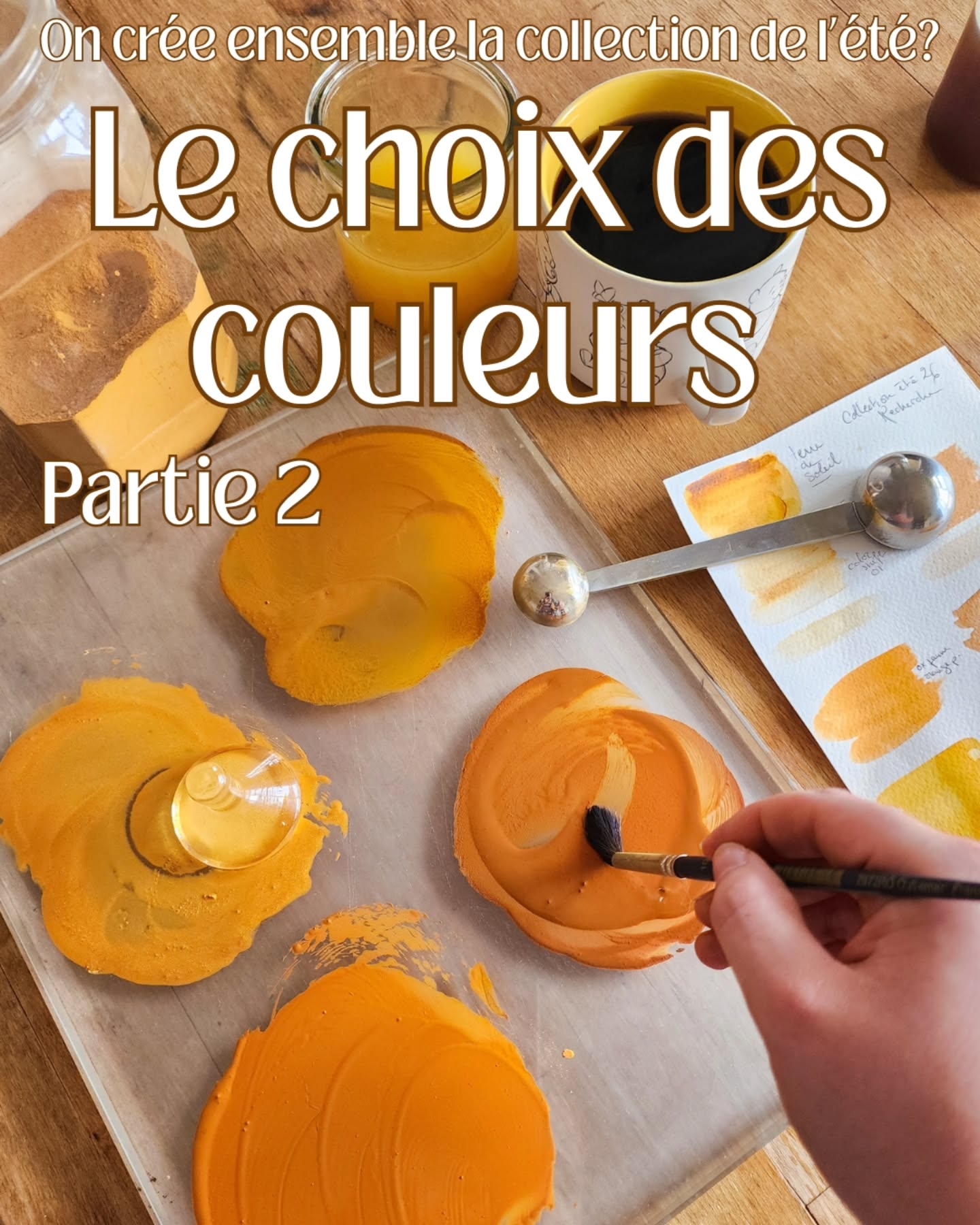 C'est reparti! Voici les nuances que je vous propose pour ce second choix ! On étoffe le côté jaune de la palette avant de passer à des teintes plus rouges et orangées.
Composez votre duo coup de cœur et indiquez le moi en commentaire pour que je puisse comptabiliser les voix !
N'hésitez pas à me dire "pourquoi" une aquarelle plutôt qu'une autre, ça pourra m'aiguiller et peut être convaincre des personnes hésitantes 👀
On se laisse 48h pour décider ? Ça vous va ? Après on change de couleurs ! 🎉✨
Aussi, si vous avez des références de couleurs autres à partager, peu importe la marque ou le médium, n'hésitez pas à donner les réf, qu'on puisse regarder ça !
