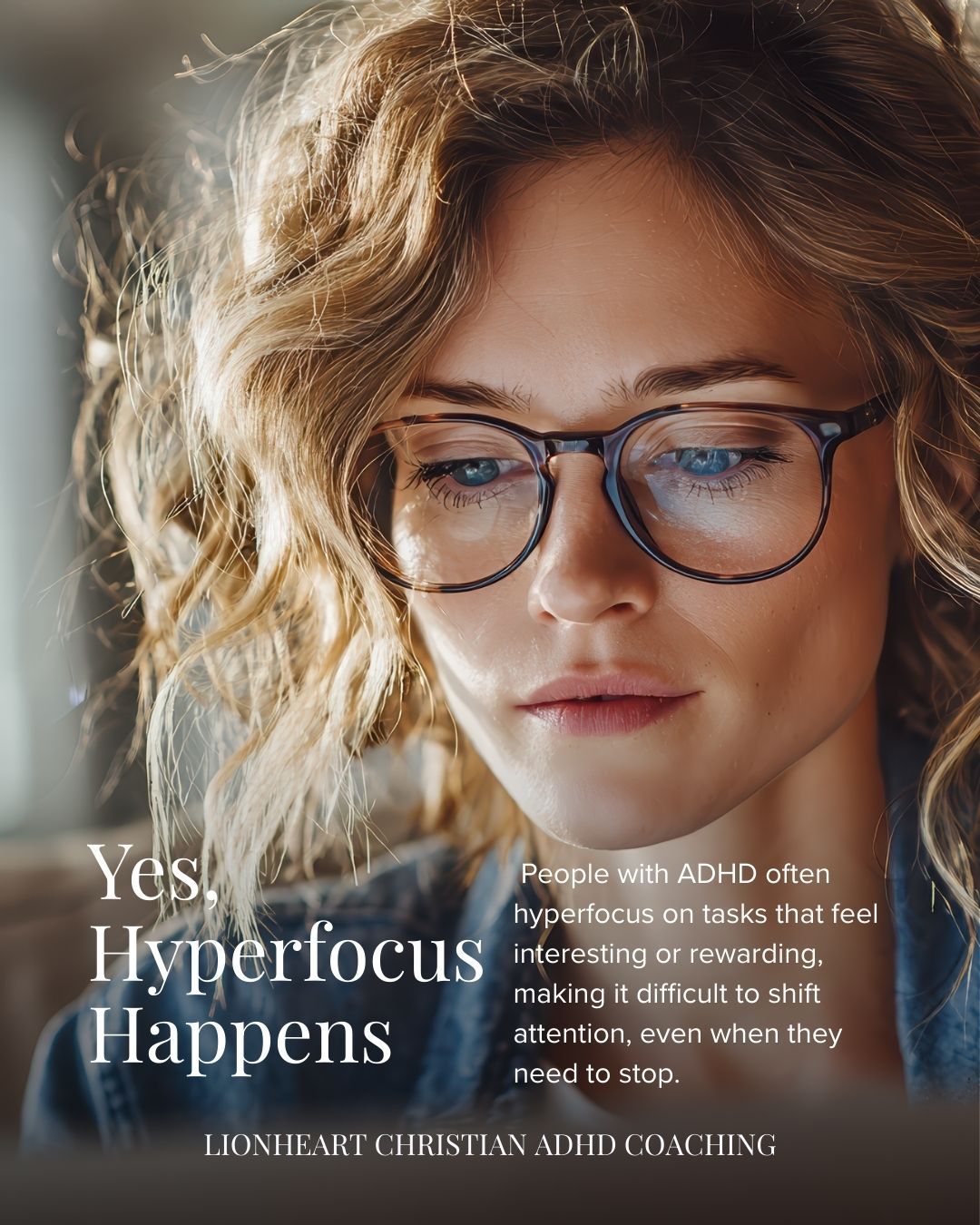 Hyperfocus is not a contradiction. It is part of how your brain engages deeply when something feels meaningful or rewarding. Coaching helps you learn how to enter and exit hyperfocus with intention instead of shame. Book a discovery call and learn how to work with your brain, not against it.