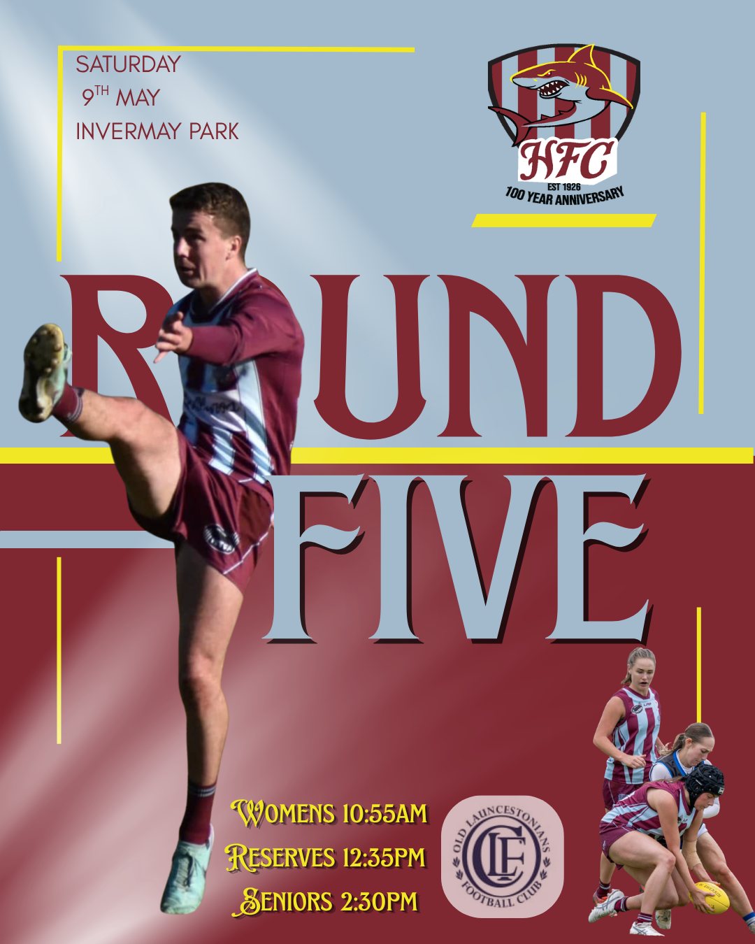 ποΈSaturday 9th May.
ποΈRound 5 π¦
πInvermay Park.
π Womenβs 10:55am
π§ Reserves 12:35pm
π Seniors 2:30pm
Huge day of Football π
#finsup