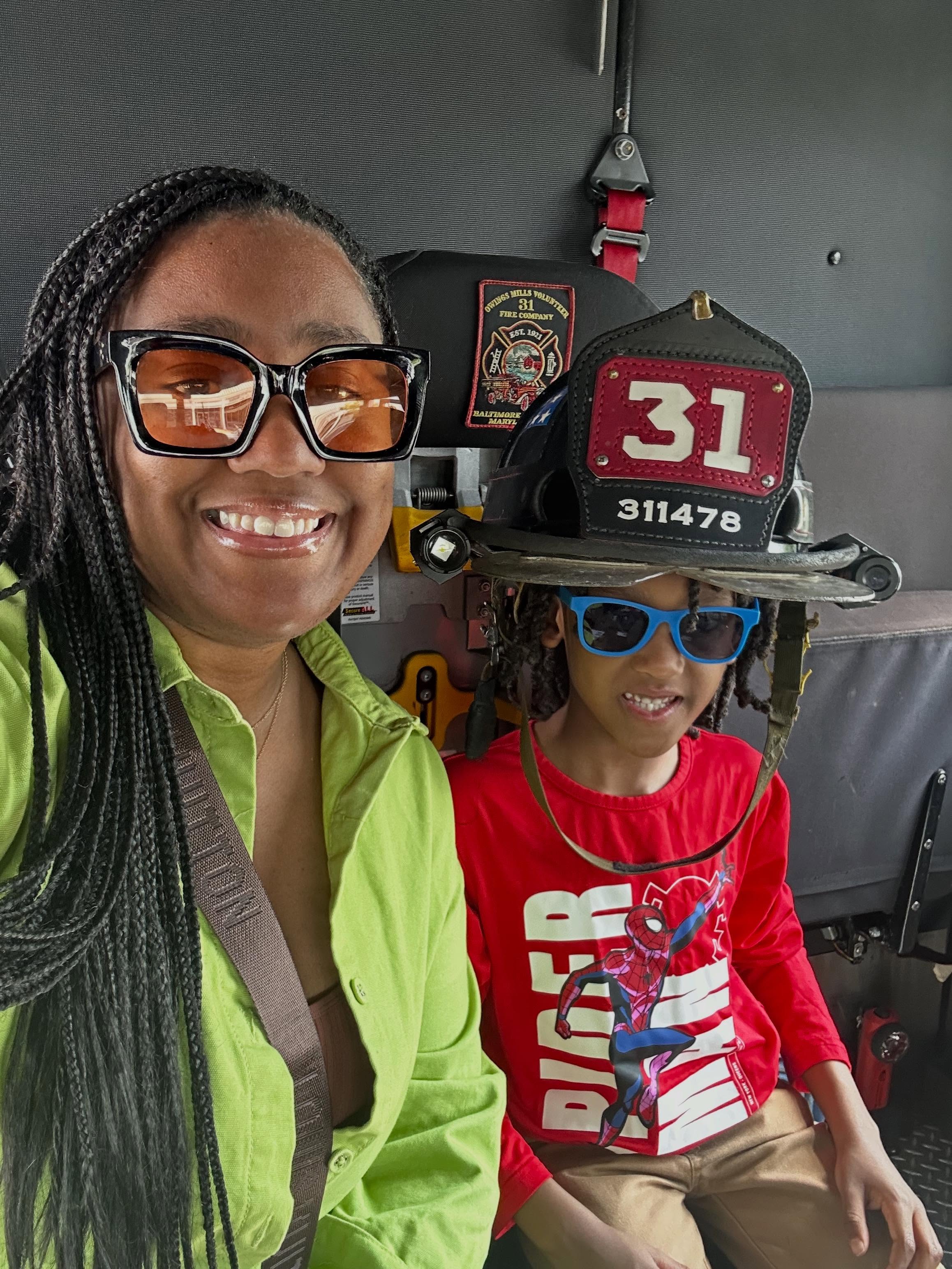 Me and the firefighter enjoyed the Owings mills 1st annual festival. #boymom
