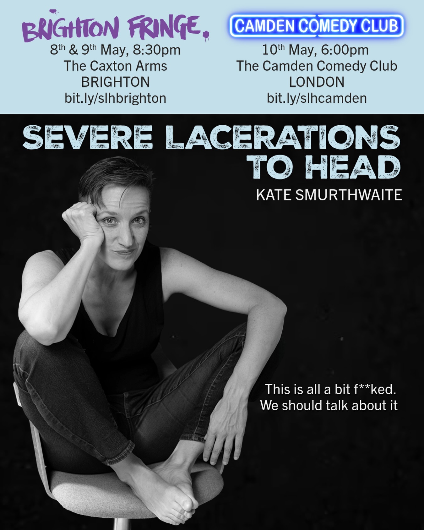 Last call! My solo show for the 25/26 season is in Brighton Fri & Sat and then London Sun. And then it’s done. Don’t miss it if you wanted to see it. I’ve made it super-cheap cos I want to go out with a bang! Links also on the “live” page on my website.