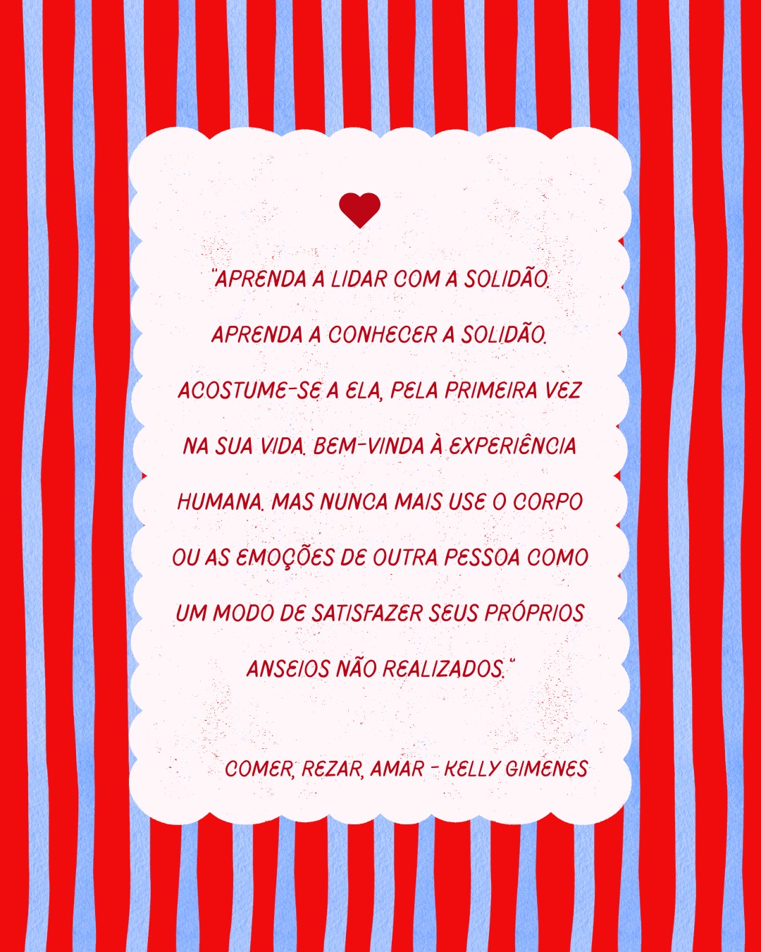 Comer, rezar, amar de Kelly Gimenes é um acontecimento da vida de qualquer mulher.
#feed #bookstagrammer #livros #Frases #bookstagram