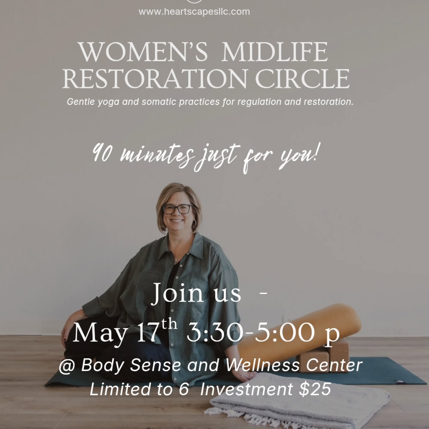 May Circle is open! Last month we enjoyed a tension releasing practice and time to create intentions in midlife nesting. Tickets are now limited to 6 and can be obtained at: https://www.heartscapesllc.com/event-list