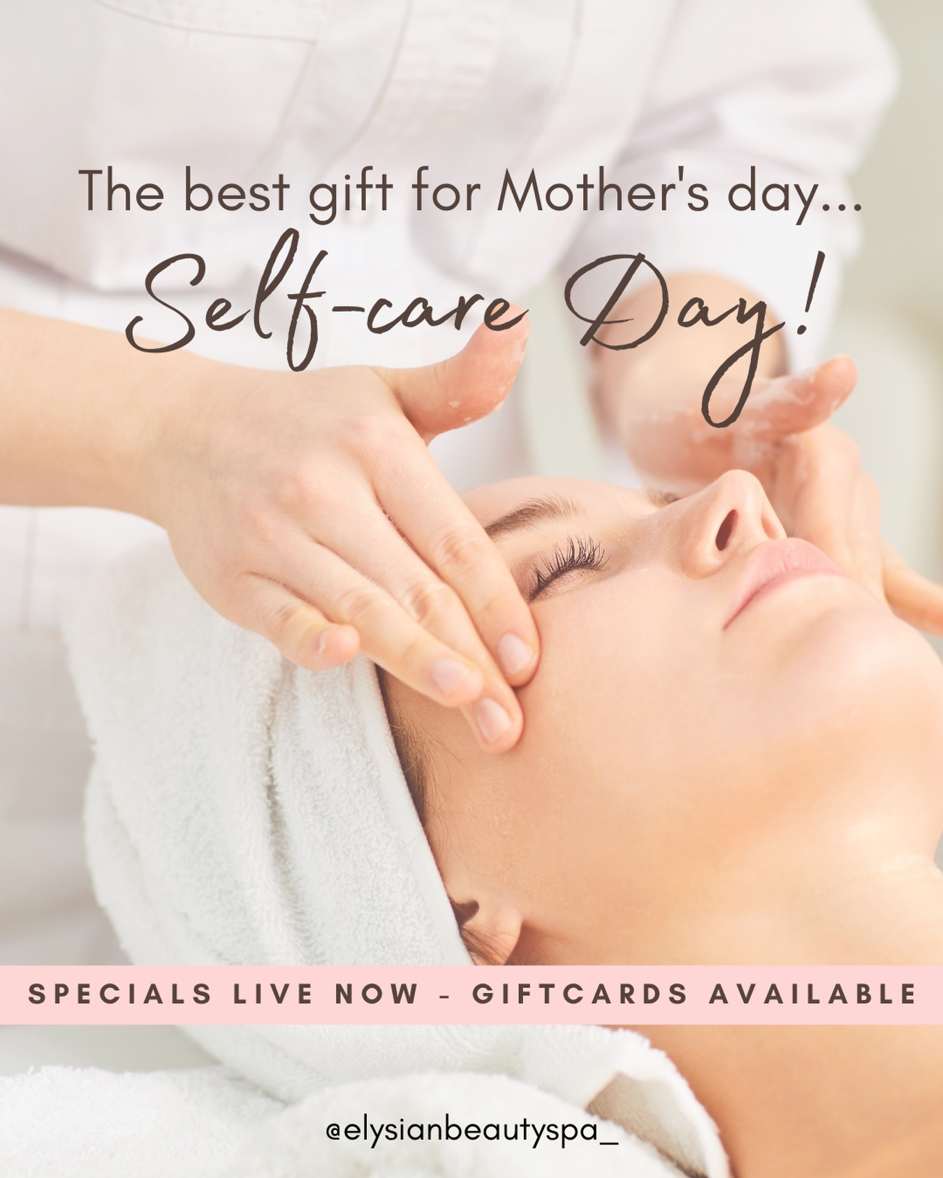 This Mother’s Day, give her what she truly deserves… time to relax, recharge, and feel beautiful 💗✨
Treat your Mum to the ultimate self-care day with our special spa offers now live. From glowing facials to blissful treatments, it’s the perfect way to say thank you.
🎁 Gift cards available now
📩 DM us to book or enquire