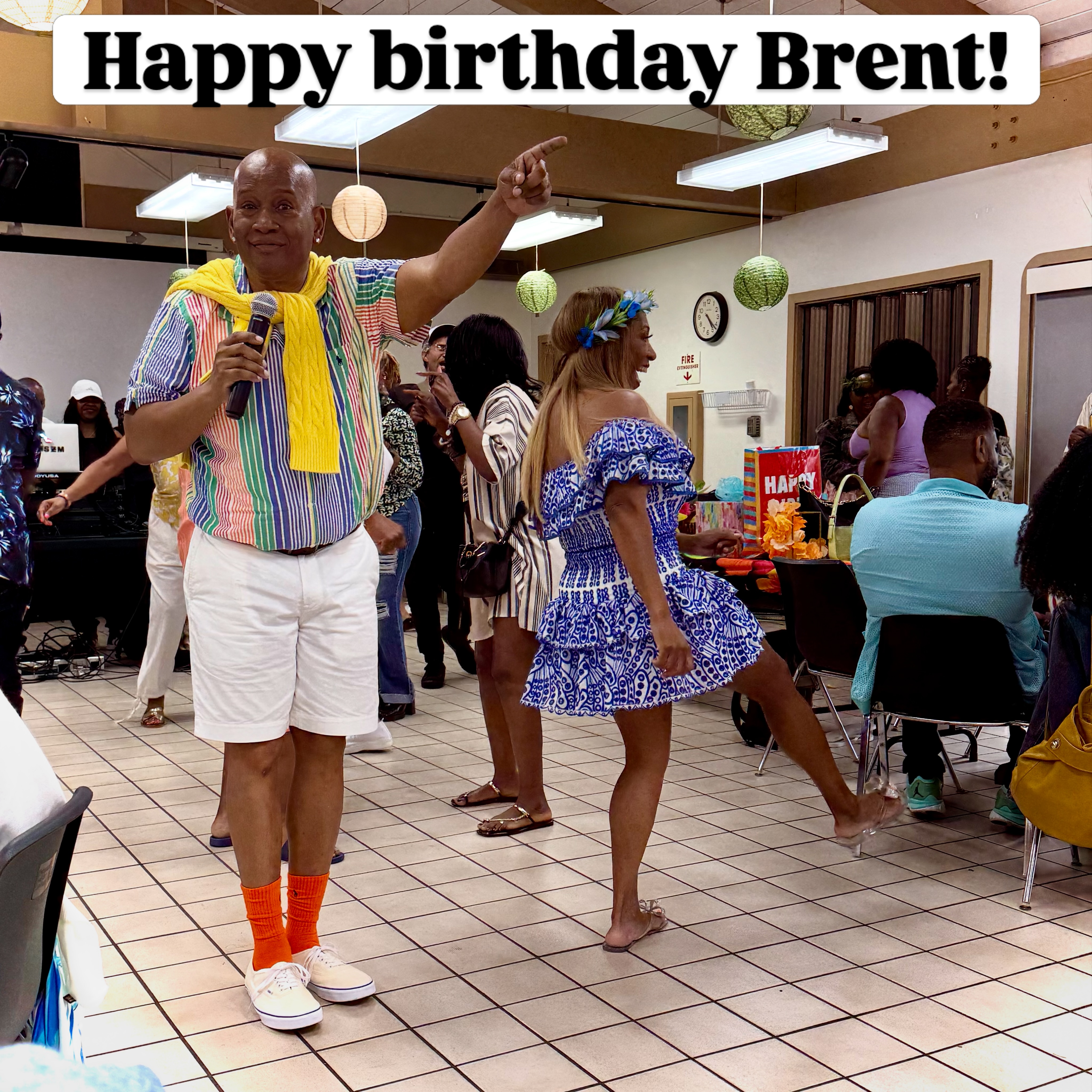 Brent Jones conducting a room full of singers at his birthday bash!
You’ve got to love this man.
