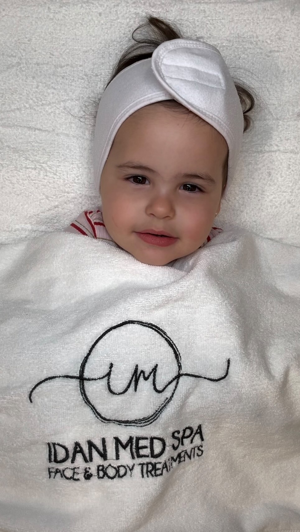 Dad says “we start facials early #facial #glowingskin #babyface
