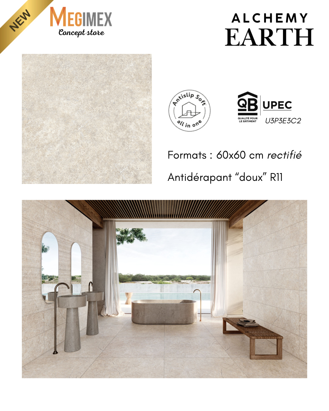 Une véritable révolution avec la technologie ALL IN ONE
Un seul carrelage pour tous vos espaces : intérieur, extérieur et pièces humides… sans compromis.
Au toucher doux, en finition antidérapant R11.
Fini les différences de textures : place à une continuité esthétique parfaite entre salon, terrasse, salle de bain ou piscine.
Découvrez le nouveau carrelage Alchemy Earth :
Une teinte sable élégante inspirée de pierres calcaires françaises, idéale pour créer des espaces harmonieux, modernes et intemporels.
Format disponible 60x60 cm rectifié.
Norme UPEC – résistance et durabilité garanties.
Un carrelage polyvalent, esthétique et innovant… pensé pour tous vos projets.
Disponible dès maintenant dans notre showroom à Sainte-Marie d'Arles, Le Moule.
#Carrelage#AllInOne #DesignIntérieur #Extérieur #EffetPierre #DécorationMaison #Architecture #Rénovation #CarrelageAntidérapant #TendanceMaison