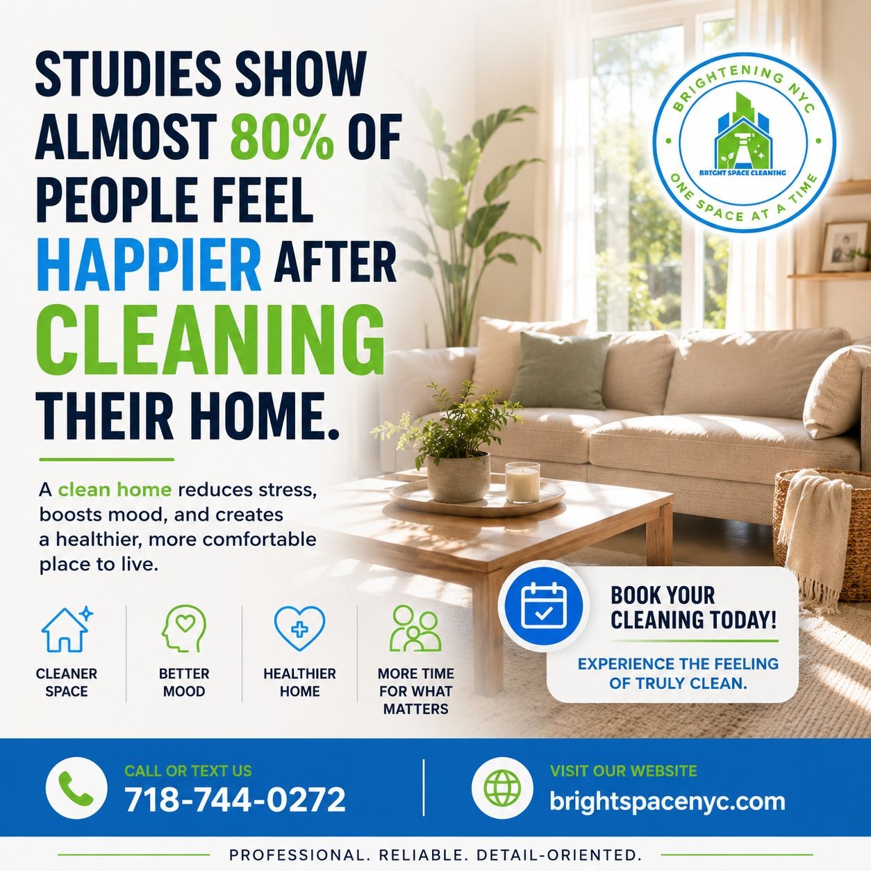 Book your cleaning today! #cleaning #brightspacecleaning #nyc #residentialcleaning #deepclean