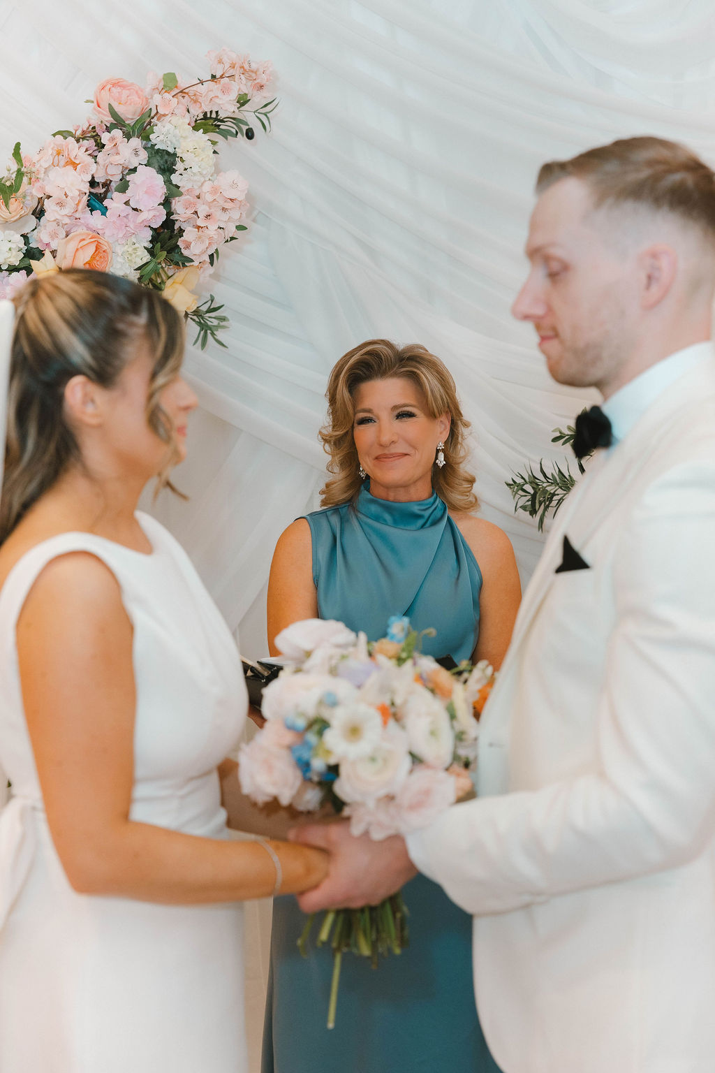 Eyes closed. Deep breath.
“Okay… don’t cry. Definitely don’t cry.”
(He cried anyway. And honestly, we love that.)
Here's a peek at @thatchapeldowntown and how petite, yet perfect, it is for a small group in Vegas looking for something near the Strip - but not plastic and dusty!
Ceremony & Reception: @thatchapeldowntown
All-Inclusive Wedding Planner & Designer: @p3events
Photography: @mackenndaphotography
Hair & Makeup: @primroseglamlv
Officiant: Angie of @peachy_keen_unions
DJ: @highflydj
Florals: @mylofleurdesign
Welcome Sign, Rentals, Linens & Table Decor: @unapologeticallymillenniallv
Menus, Placecards & Seating Chart: @peachwolfe
Catering: @nowthatscatering
Cake: @cakedlasvegas
Bar: @bottleandbarrellv
Dinnerware & Bar: @rsvppartyrentals
Audio Guestbook: @ourvegasadventure1
#miniwedding #microwedding #smallwedding #intimatewedding #destinationwedding #destinationweddings #lasvegaselopement #lasvegasweddingofficiant #elopementphotographer #lasvegasweddingchapel
#lasvegaswedding #eloping #lasvegasweddingminister #weddingceremony