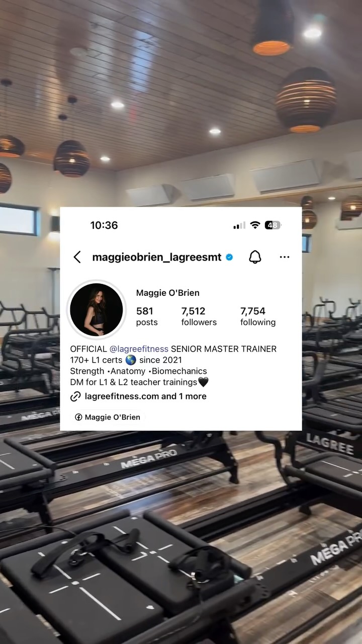 ATTN LAGREE LOVERS!!! Master Trainer @maggieobrien_lagreesmt is coming to B+B on May 15th!!! You can sign up now on the app for this special edition class.
10 spots, that’s it. Claim your mega today!!
#breatheandbend #buildyourframe