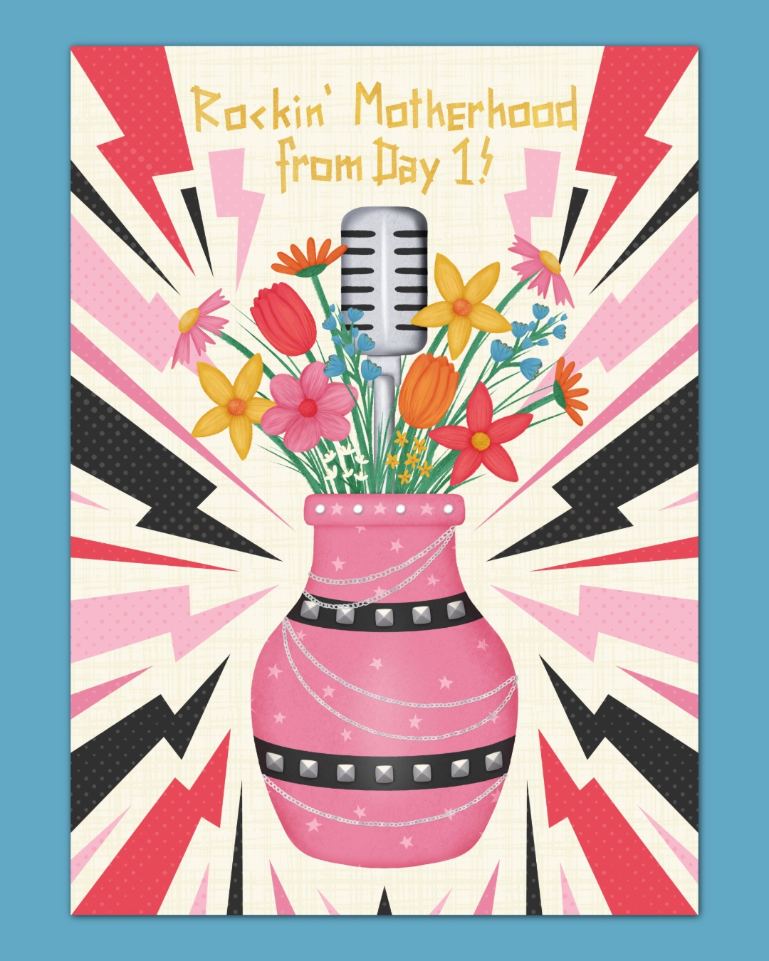 Not your typical Mother’s Day card! This is the first card of my
little rock-inspired Mother’s Day collection for the coolest moms out there.
Available for licensing at @advocateart01
#greetingcard #artlicensing #mothersday
Mother's Day - greeting card - surface pattern design - art licensing - adobe fresco - freelance illustrator - art for products
