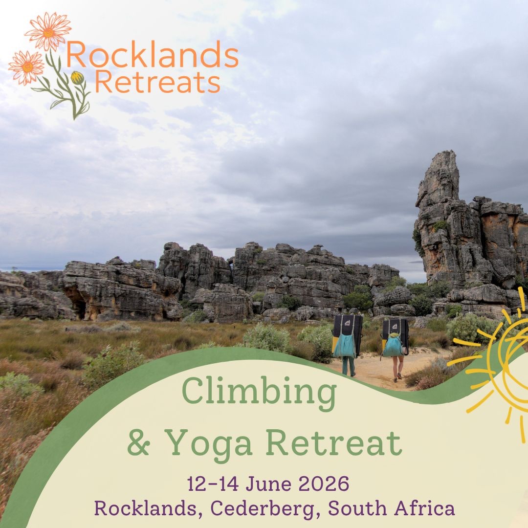 Rocklands Retreat: 12 - 14 June 2026🌼
So much more than just climbing…
We’re taking the time to connect with ourselves and with each other. We’re slowing our pace, giving some space, noticing all the shades of green that surround us.
To retreat is to go deep, to find what really matters, and take that back into the world.
See you in June 🙏