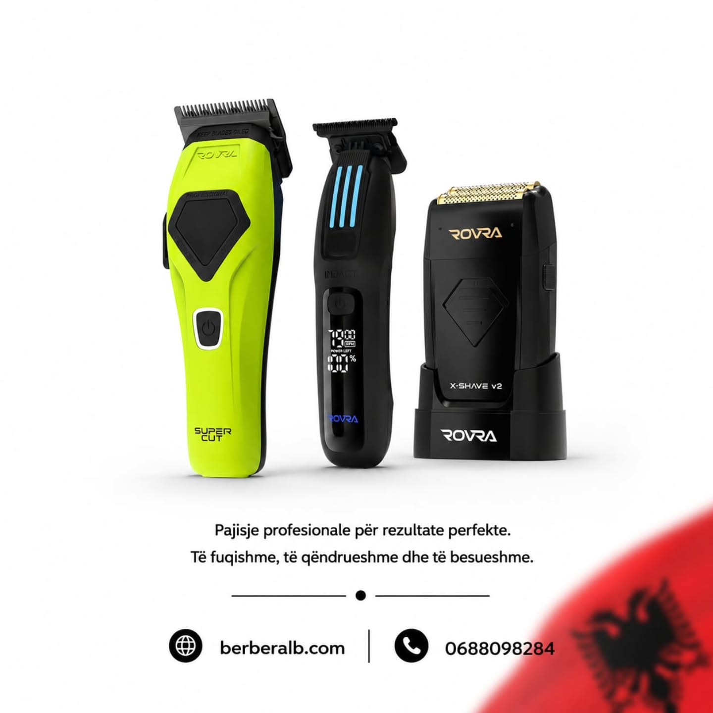 PROFESIONALE
Makina profesionale për çdo berber.
Precize, të fuqishme dhe super performancë.
🌐 berberalb.com
📞 0688098284
#Berber #MakinaQethje #Profesionale #BarberShop #BerberAlb
