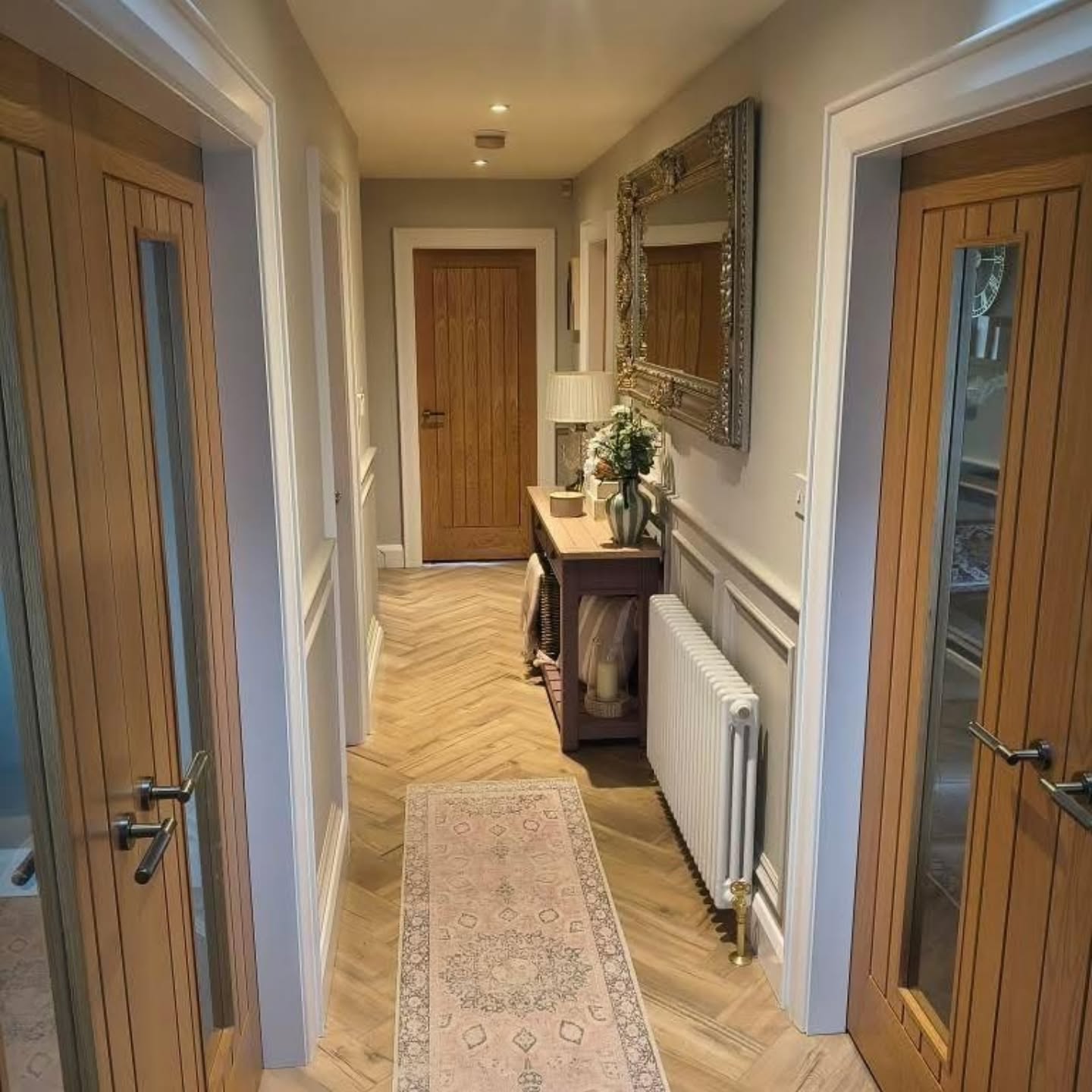 Another delighted customer having fitted our range of herringbone tiles in daring honey.