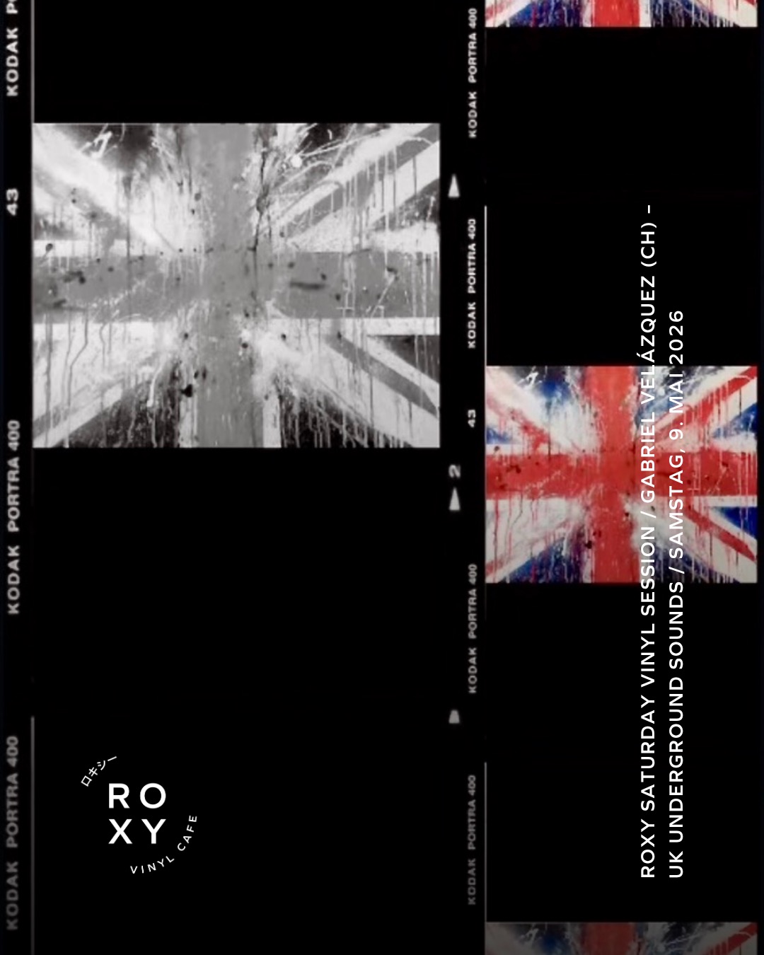 Roxy Saturday Vinyl Session / Gabriel Velázquez (CH) – UK Underground Sounds mit B-pushr (UK) and Temo (UK)
Samstag, 09. Mai 2026, 21:00
Gratis Eintritt!
Featuring B-pushr (UK) and Temo (UK), two of the finest DJs from the London vinyl scene. Hosted by Gabriel Velázquez (CH)
@gabalbertmusic @temosartismusic @bpushr
#roxyvinylcafe #vinylcafe #listeningbar #vinyl #UKUnderground