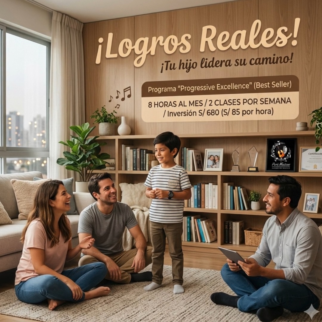 ¿Quieres resultados reales? Dale a tu hijo el "Estándar de Oro" en su formación musical. 🏆
Sabemos que como padre, buscas más que una simple actividad extraescolar; buscas una transformación real. El programa Progressive Excellence de PeruMusicos es nuestra opción más solicitada porque garantiza que el aprendizaje se convierta en una habilidad para toda la vida. 🎹✨
¿Por qué es nuestro Best Seller?
La clave está en la constancia. Al entrenar 2 veces por semana, eliminamos la curva del olvido. Tu hijo no solo repite lecciones, sino que construye técnica, disciplina y confianza de forma acelerada.
Lo que obtienes con Progressive Excellence:
✅ Frecuencia Ganadora: 8 horas al mes (2 sesiones semanales) para un progreso sin pausas.
✅ Resultados Visibles: La metodología ideal para ver avances reales en tiempo récord.
✅ Inversión Inteligente: Accedes a una tarifa preferencial por hora, optimizando tu inversión en el futuro de tu pequeño.
Es la opción lógica para quienes han decidido que el talento de sus hijos merece el mejor camino hacia la excelencia.
📍 Clases a domicilio en Lima | 💻 Online para todo el mundo.
"En este nivel, no pagas por horas de instrucción, sino por un sistema diseñado para que tu hijo desarrolle disciplina y sensibilidad artística desde casa."
💬 ¡Lleva su talento al siguiente nivel! Escribe la palabra "PROGRESO" al DM o al WhatsApp y asegura su vacante en nuestro programa estrella. 🚀
www.perumusicos.com
Reserva tus clases al Whatsapp https://wa.me/51922168421 y https://wa.me/51984150584 ¡Esperamos verte pronto!
#PeruMusicos #ProgressiveExcellence #TalentoReal #ClasesDeMusica #PianoADomicilio #DisciplinaInfantil #ExitoEscolar #MusicaLima #MetodologiaPNL #BestSellerEducativo #HijosEmprendedores #ArteYDisciplina #ClasesOnline